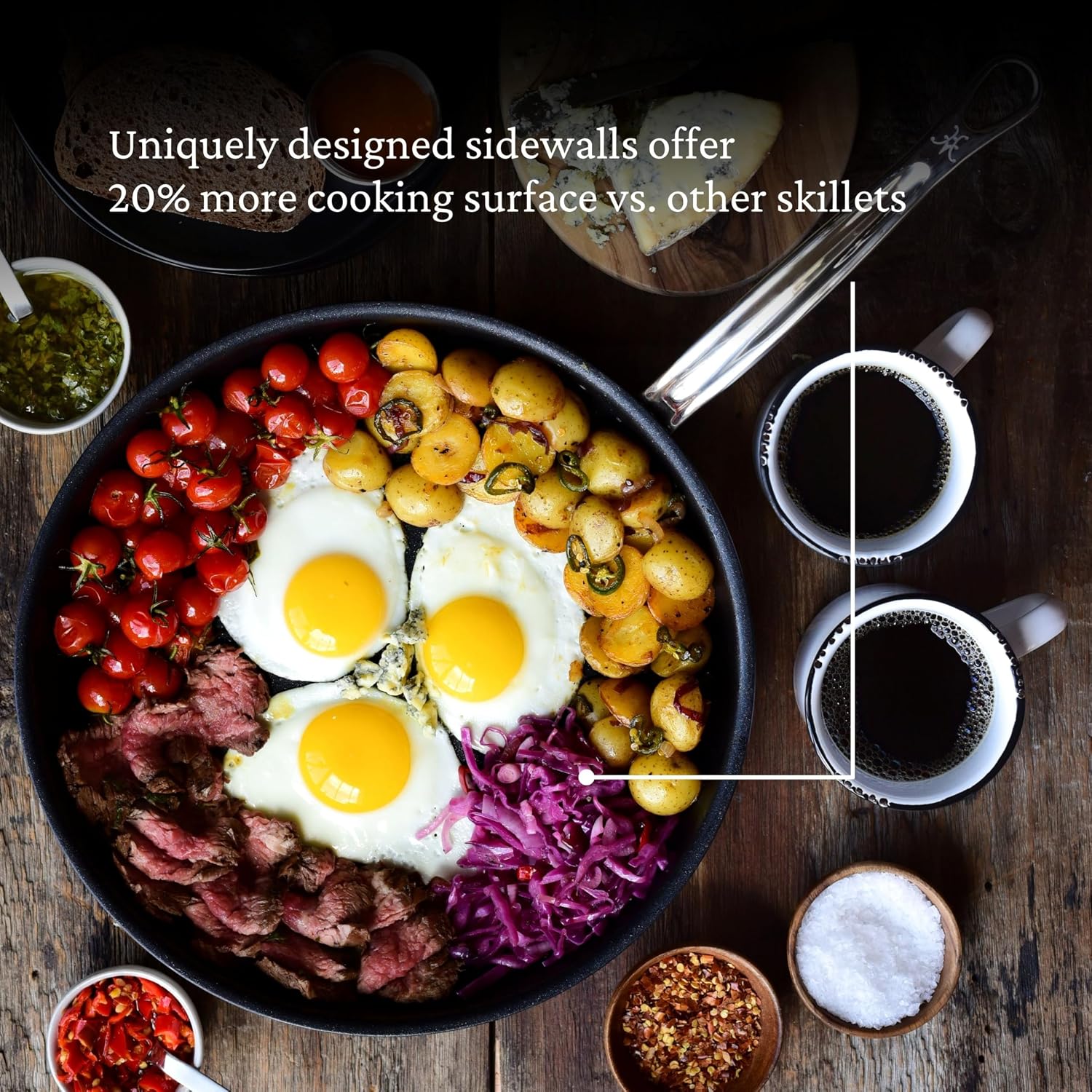 Hestan ProBond Forged TITUM - Professional Clad Stainless Steel, Nonstick, Frying Pan, (8.5-Inch), Induction Compatible, Made without PFOAs