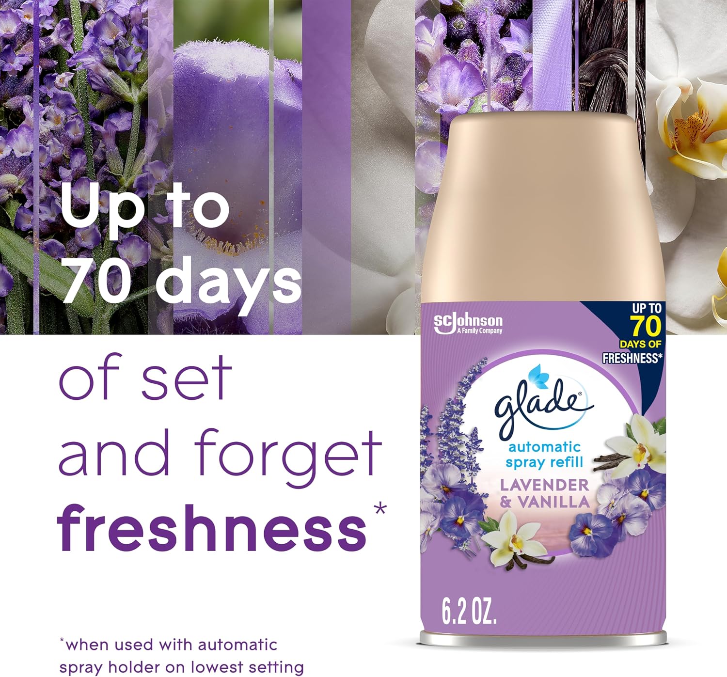 Glade Automatic Spray Refill, Air Freshener for Home and Bathroom, Cashmere Woods, 6.2 Oz