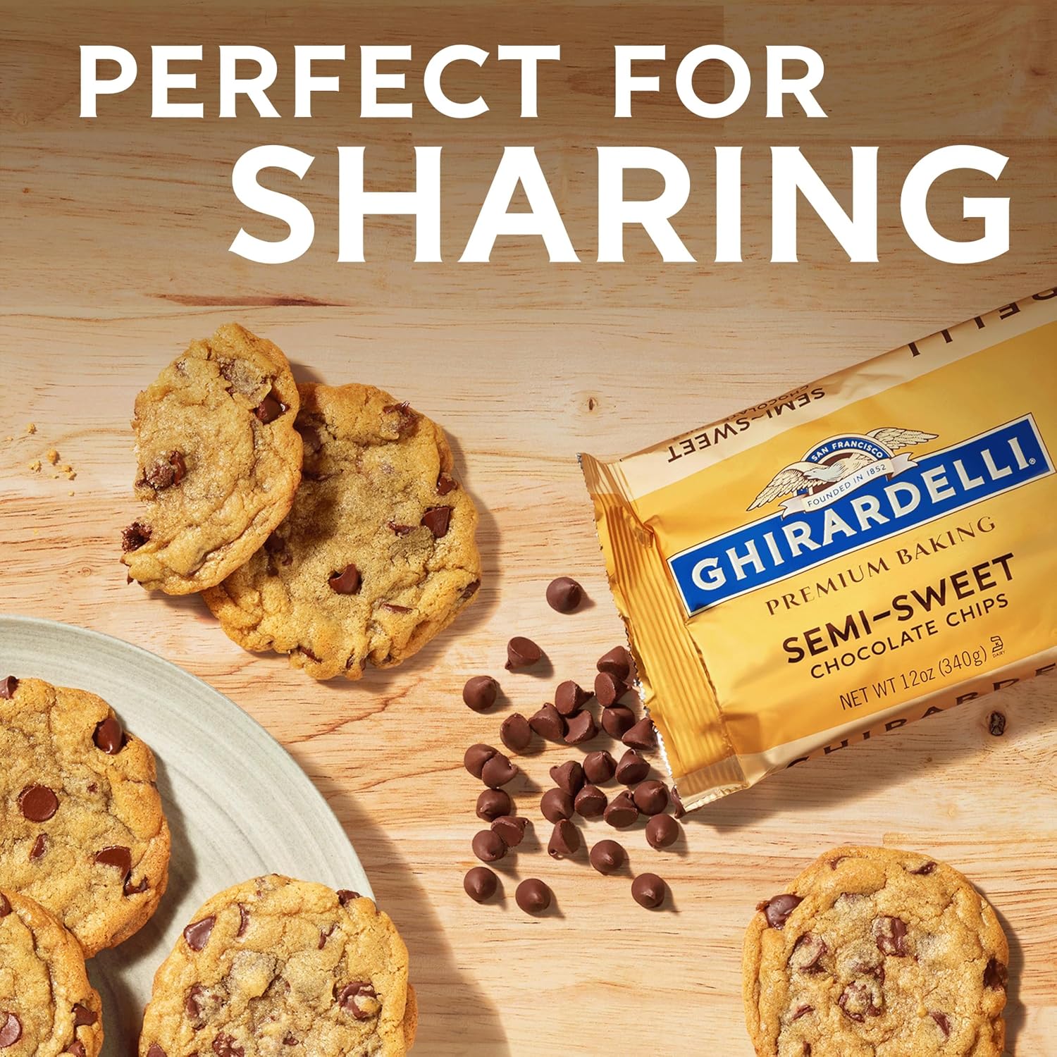 Ghirardelli, Baking Chips Semi Sweet, 12 Ounce