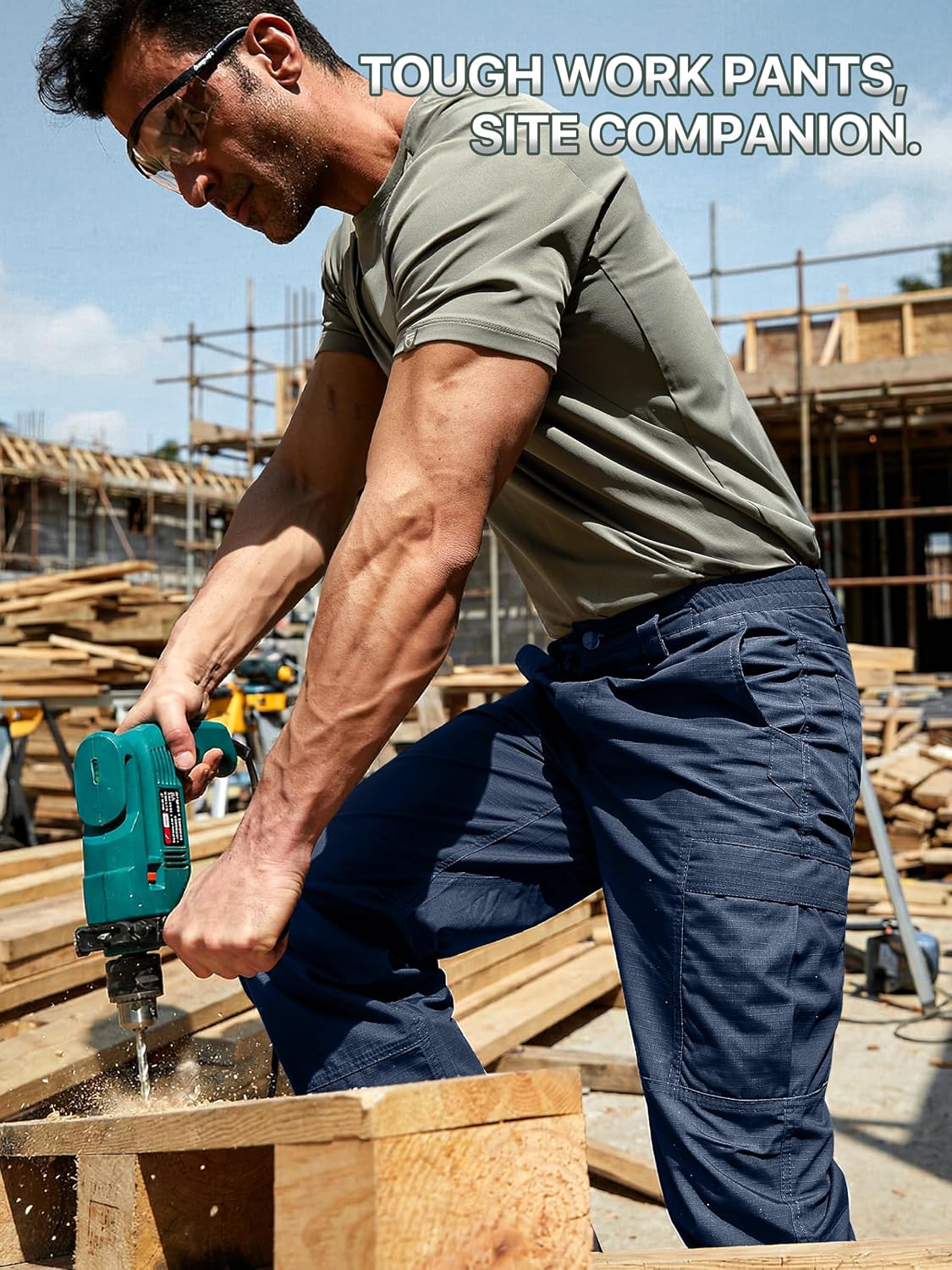 FREE SOLDIER Mens Cargo Work Tactical Pants Ripstop