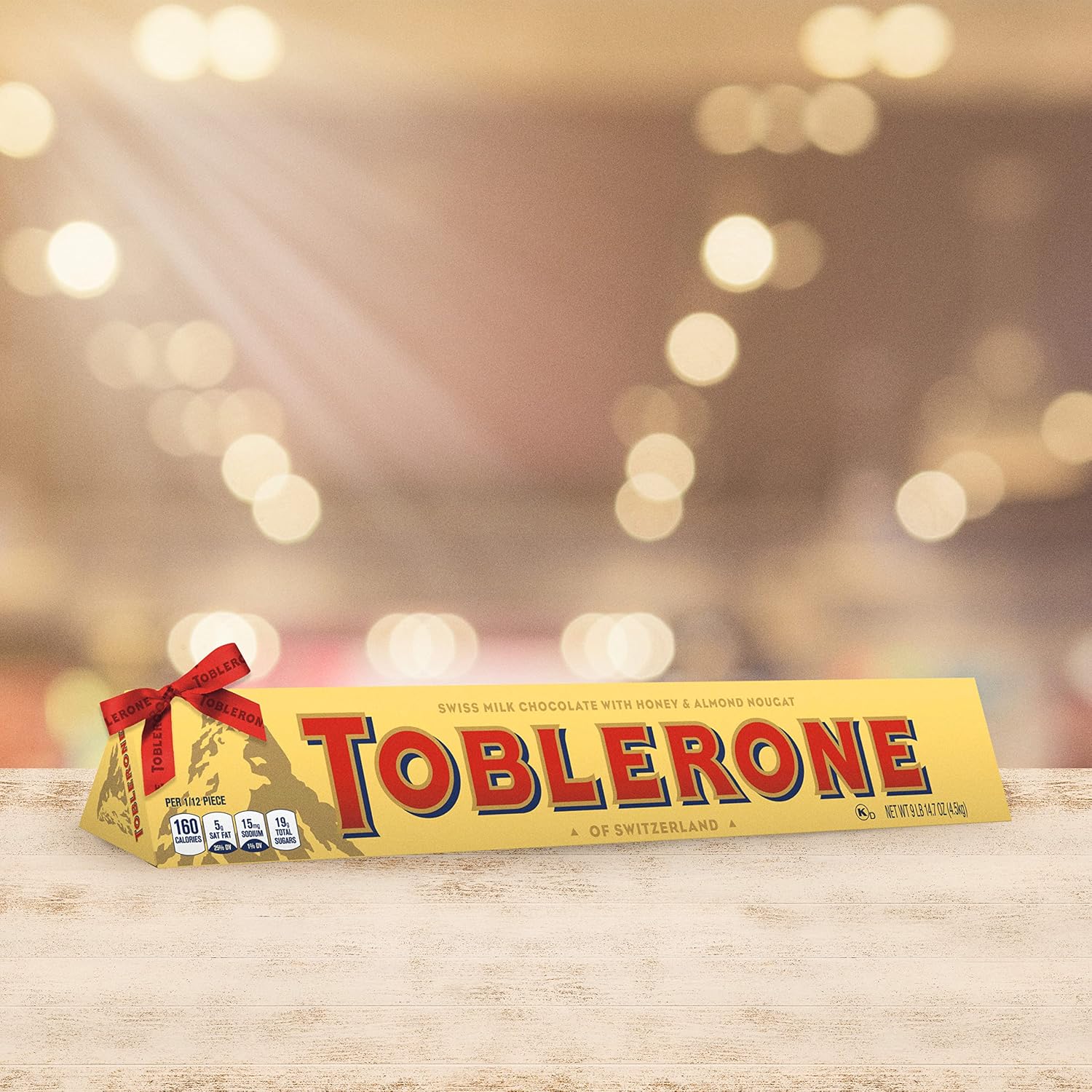 TOBLERONE Milk Chocolate Bar with Honey and Almond Nougat, 20 Bars | Bulk Chocolate