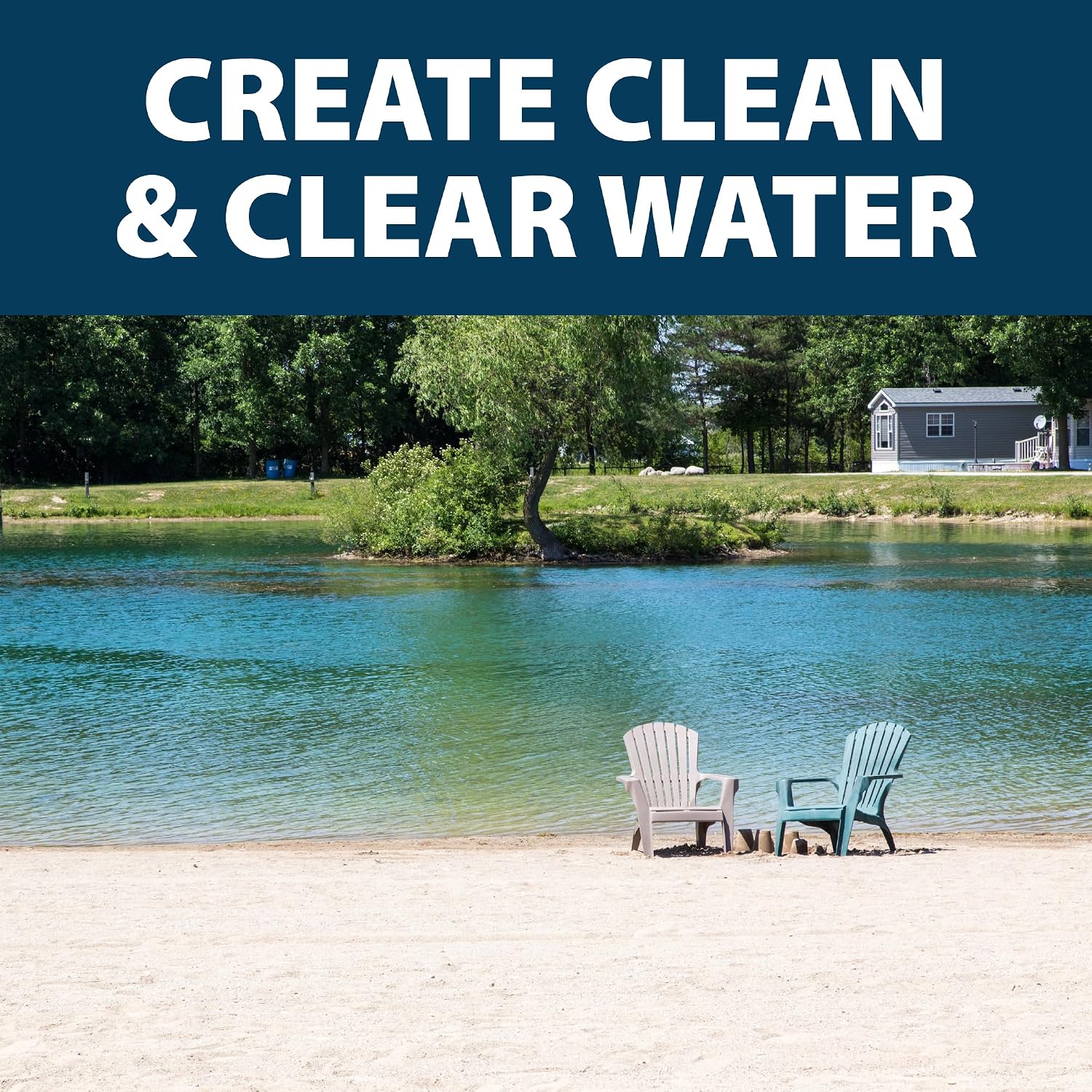 Airmax PondClear Packets Beneficial Bacteria Pond Clarifier, 24 Count | Enzyme Clarifier with EcoBoost PRx to help clear and clean pond and lake water while remaining safe for fish
