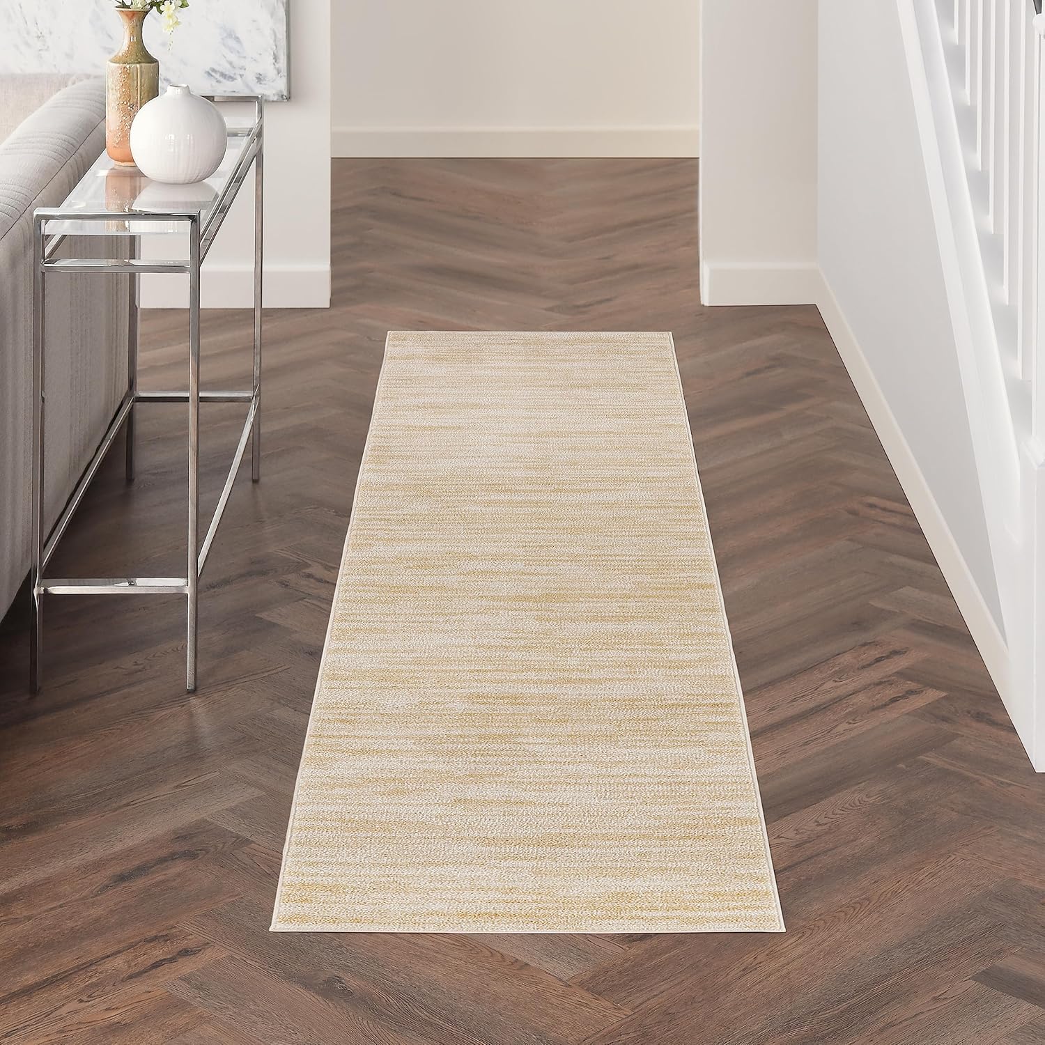 Nourison Home Essentials Indoor Outdoor Area Rug, Ivory Beige, 7' x 10'