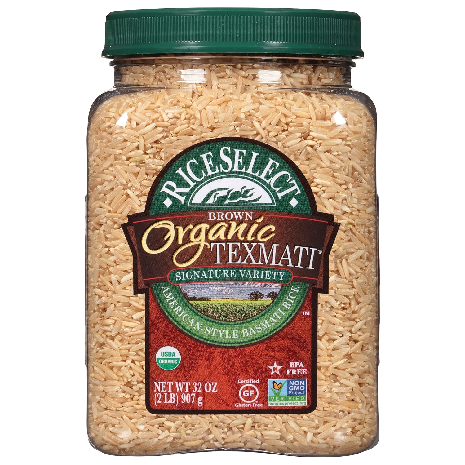 RiceSelect Organic Texmati White Rice, Long-Grain Basmati Rice