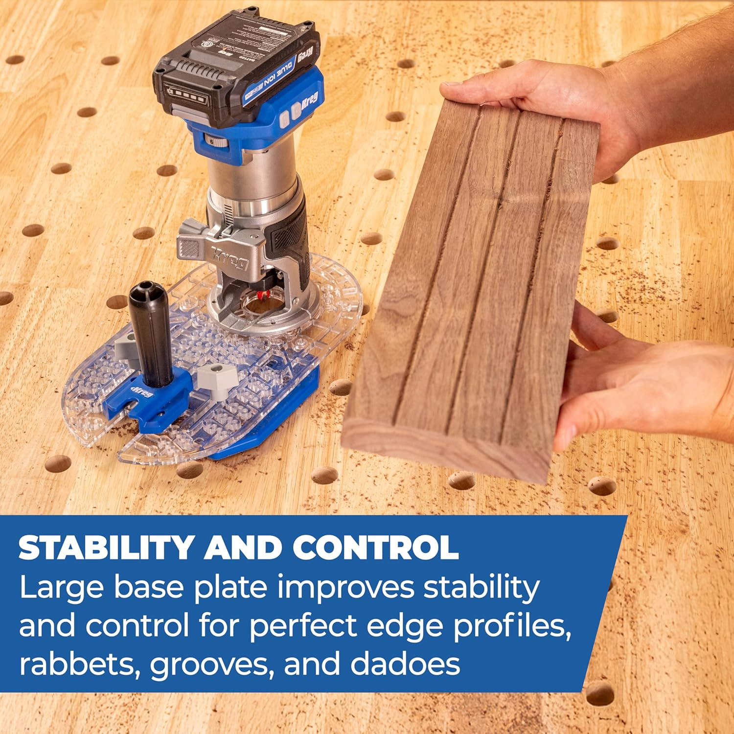 Kreg Trim Router Edge Guide - Precision Router Edge Guide Accessory - Durable Attachment for Accurate Alignment - Fits Most Trim Routers