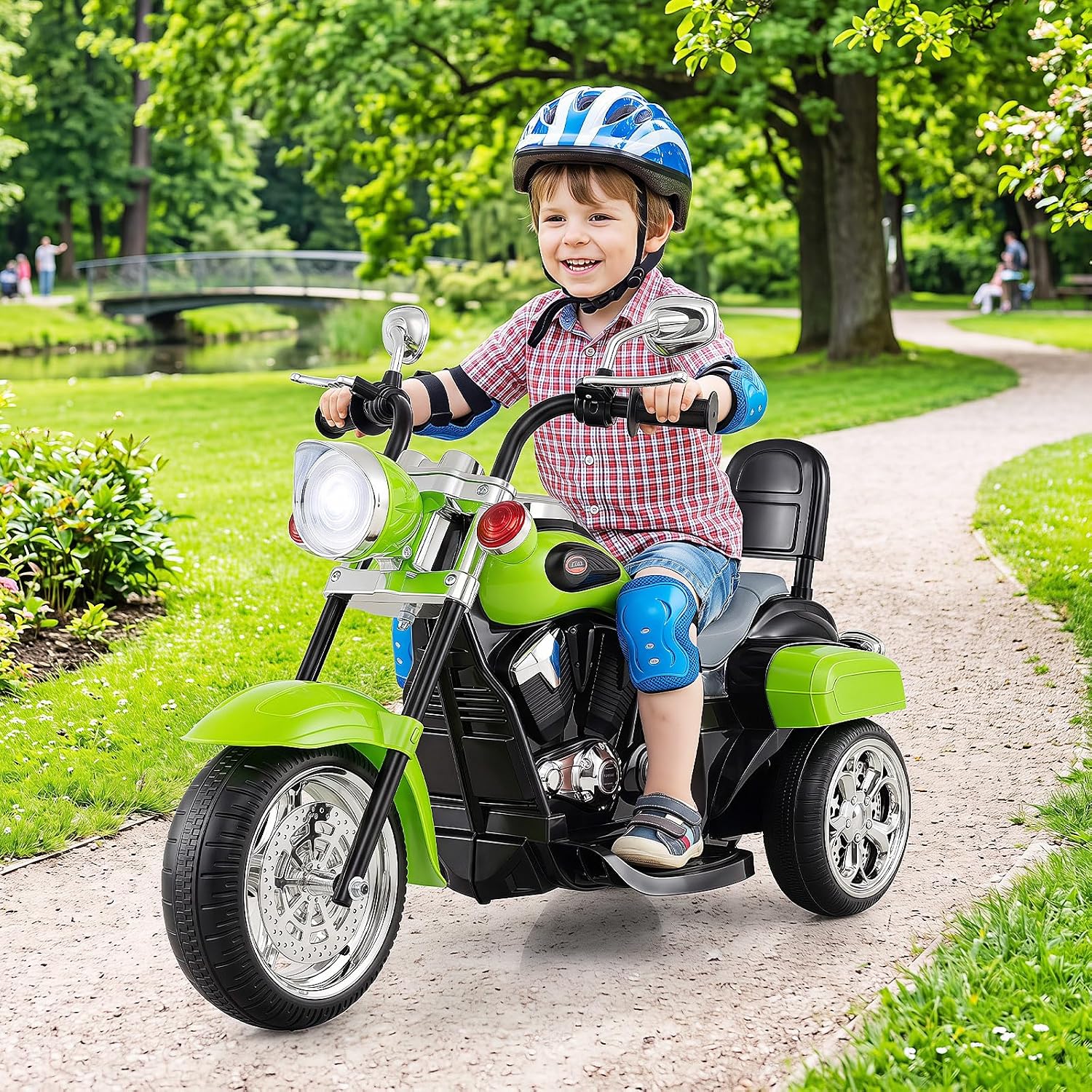 Costzon 6V Ride on Chopper Kids Motorcycle with Horn, Headlight (Red)
