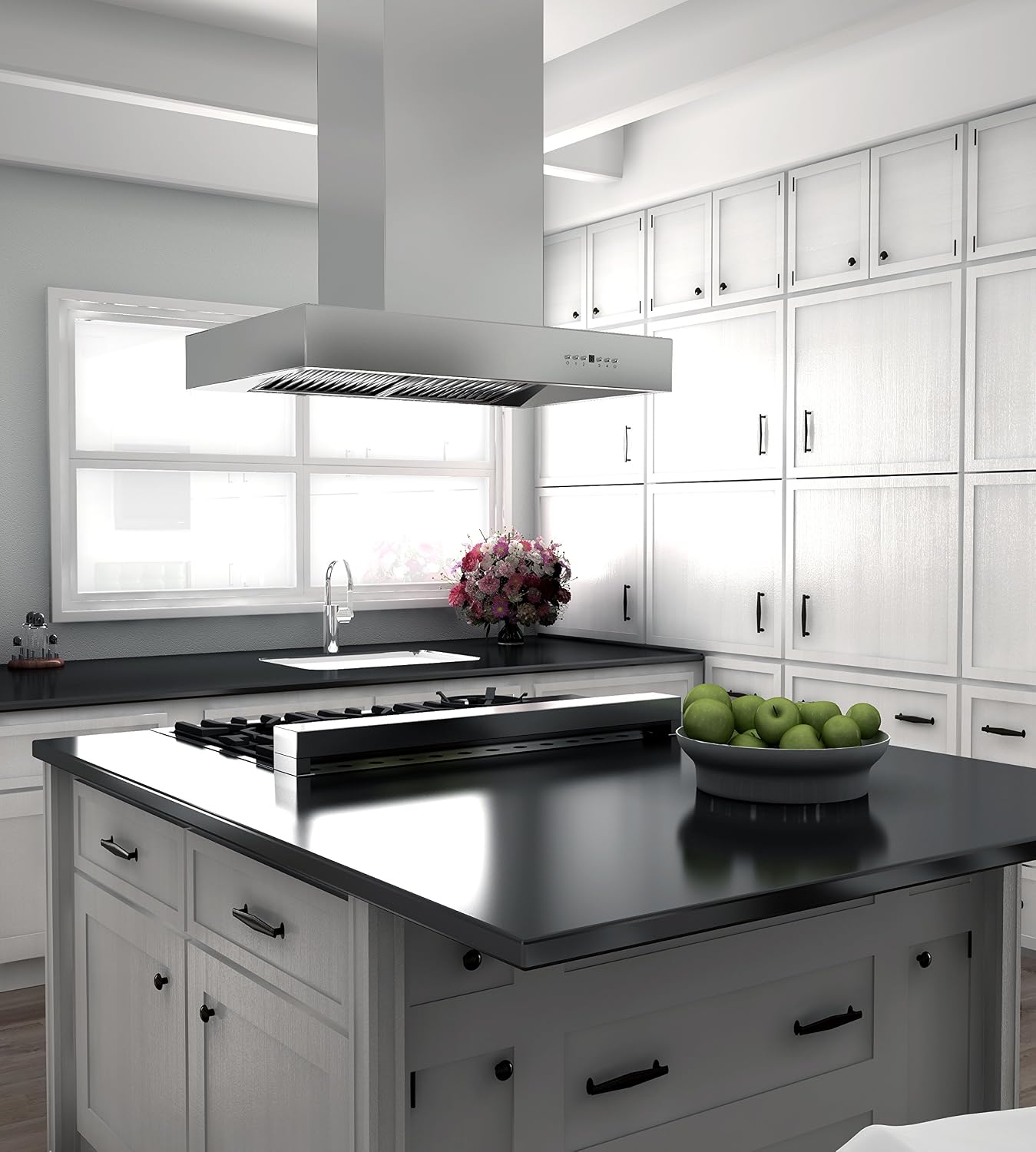 ZLINE Kitchen and Bath 42 in. 700 CFM Ducted Island Mount Range Hood in Stainless Steel KECOMi-42