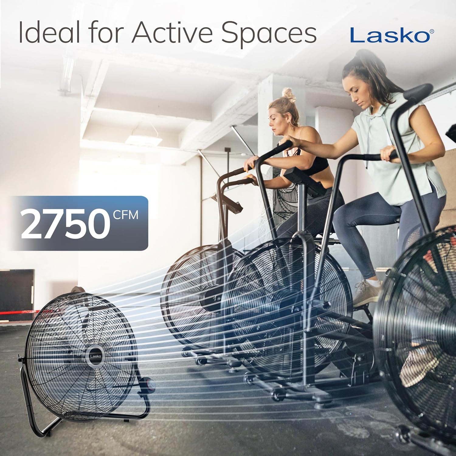Lasko 20" Black High Velocity Wall Mount Fan with Pivoting Head - 3 Speeds, Ideal Wall Mount Fan or Floor Fans for Home, Garage, Attic, 2264QM