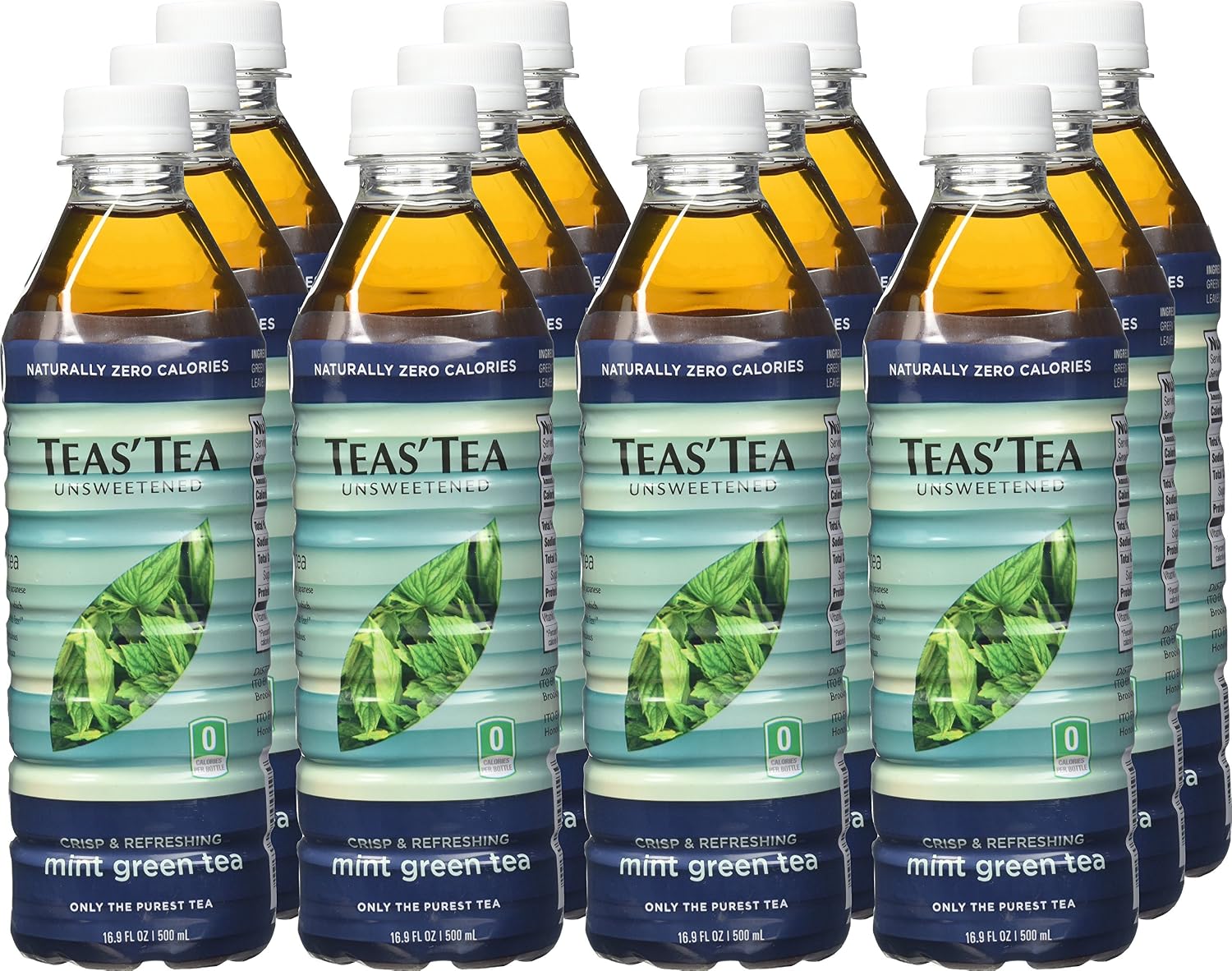 Teas' Tea Unsweetened Jasmine Green Tea 16.9 Ounce (Pack of 12) Organic, Sugar Free, 0 Calories