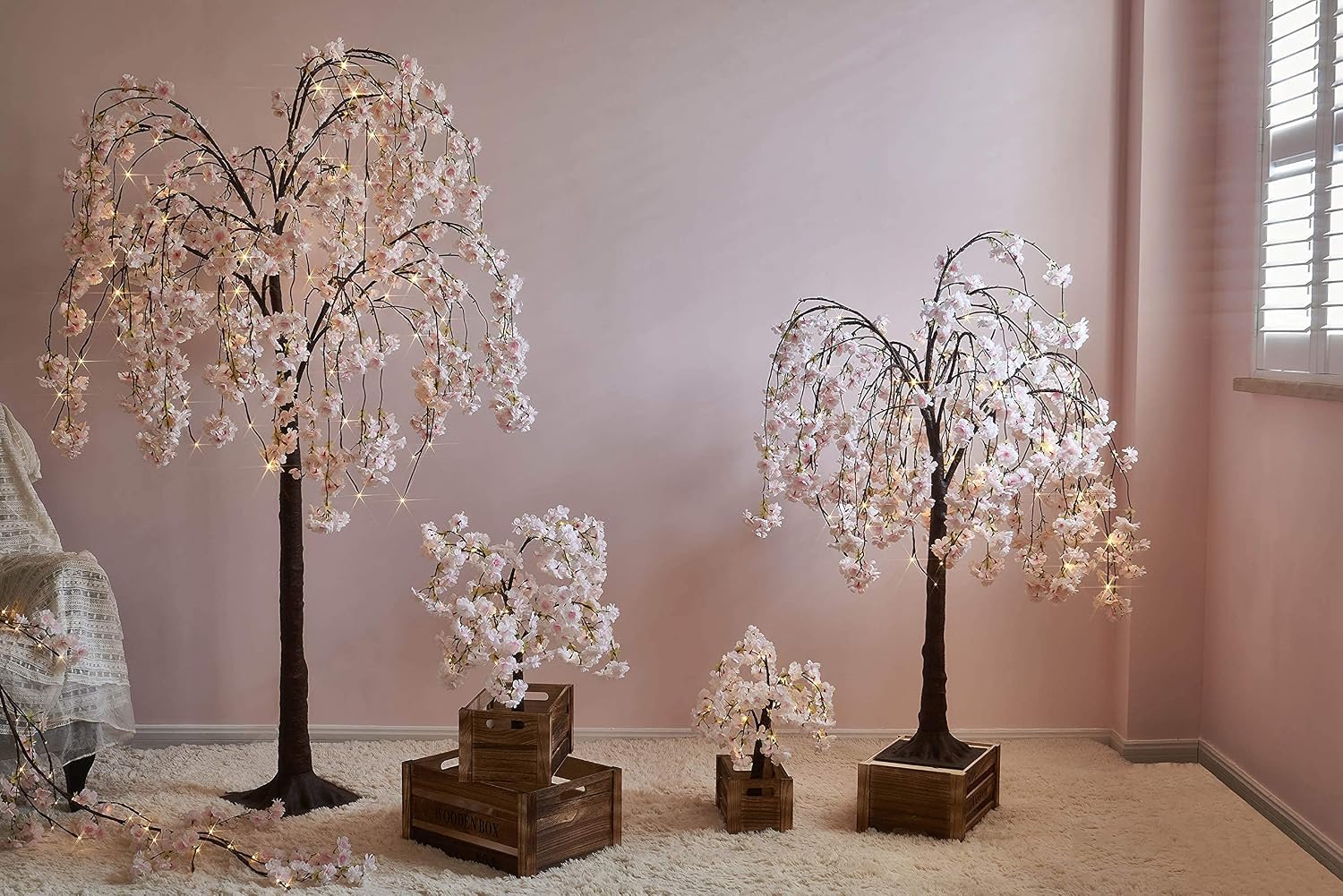 LITBLOOM Lighted Tabletop Olive Tree 18IN 50 LED Fairy Lights with Timer Battery Operated or USB Plug in Bonsai Tree for Wedding Christmas Spring