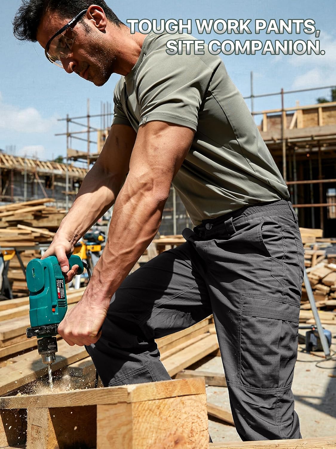 FREE SOLDIER Mens Cargo Work Tactical Pants Ripstop