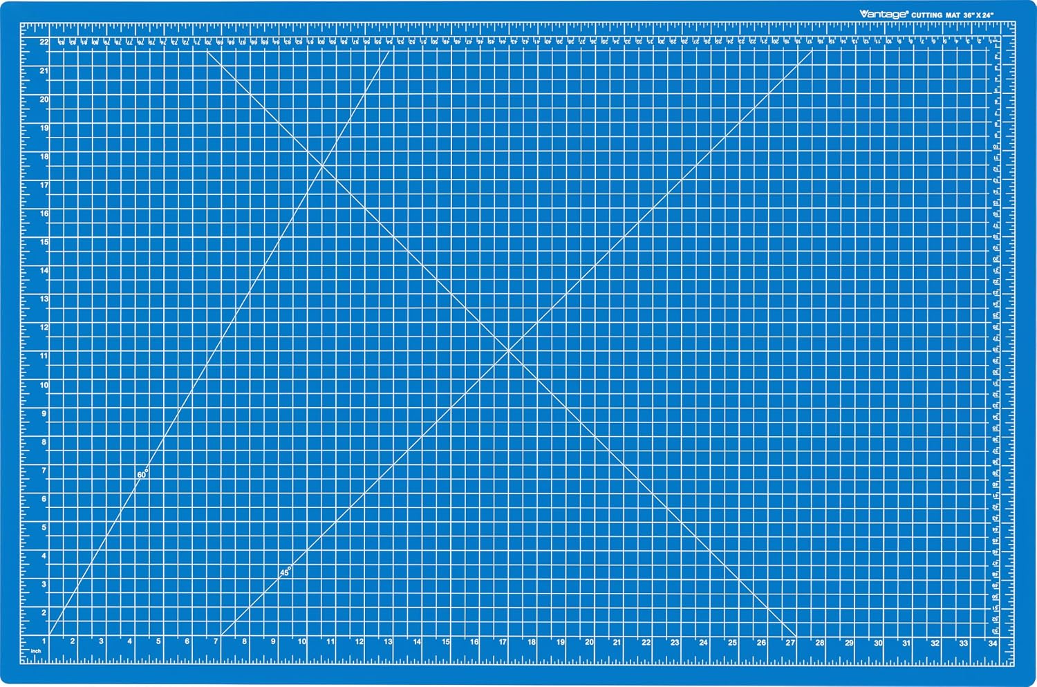 Dahle Vantage 10673 Premium Self-Healing Cutting Mat, 24"x36", 1/2" Grid, 5 Layers for Max Healing, Perfect for Crafts & Sewing, Black