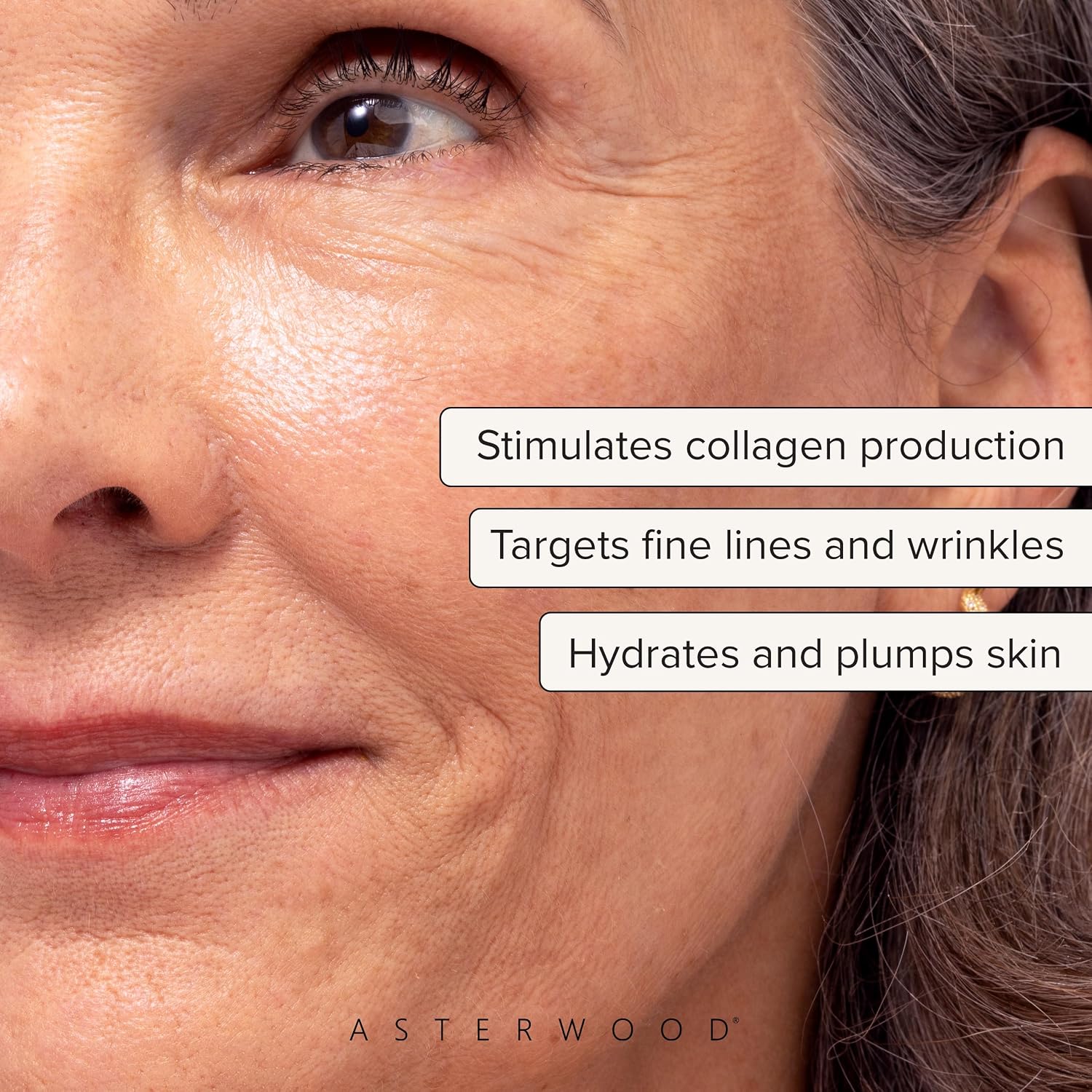 Asterwood Triple Repair Peptide Serum, Matrixyl 3000, Argireline & Vit. C | Minimizes Fine Lines & Stimulates Collagen, Formulated with Hyaluronic Acid, Cruelty-Free, 8 Fl Oz