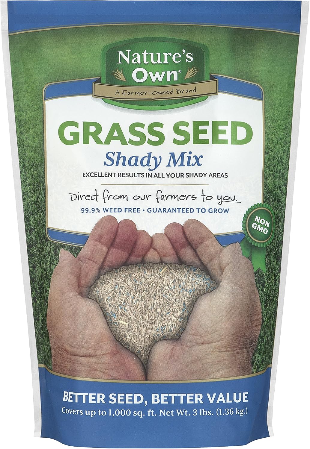 Mountain View Seeds Natures Own Shady Mix Grass Seed, 3-pounds