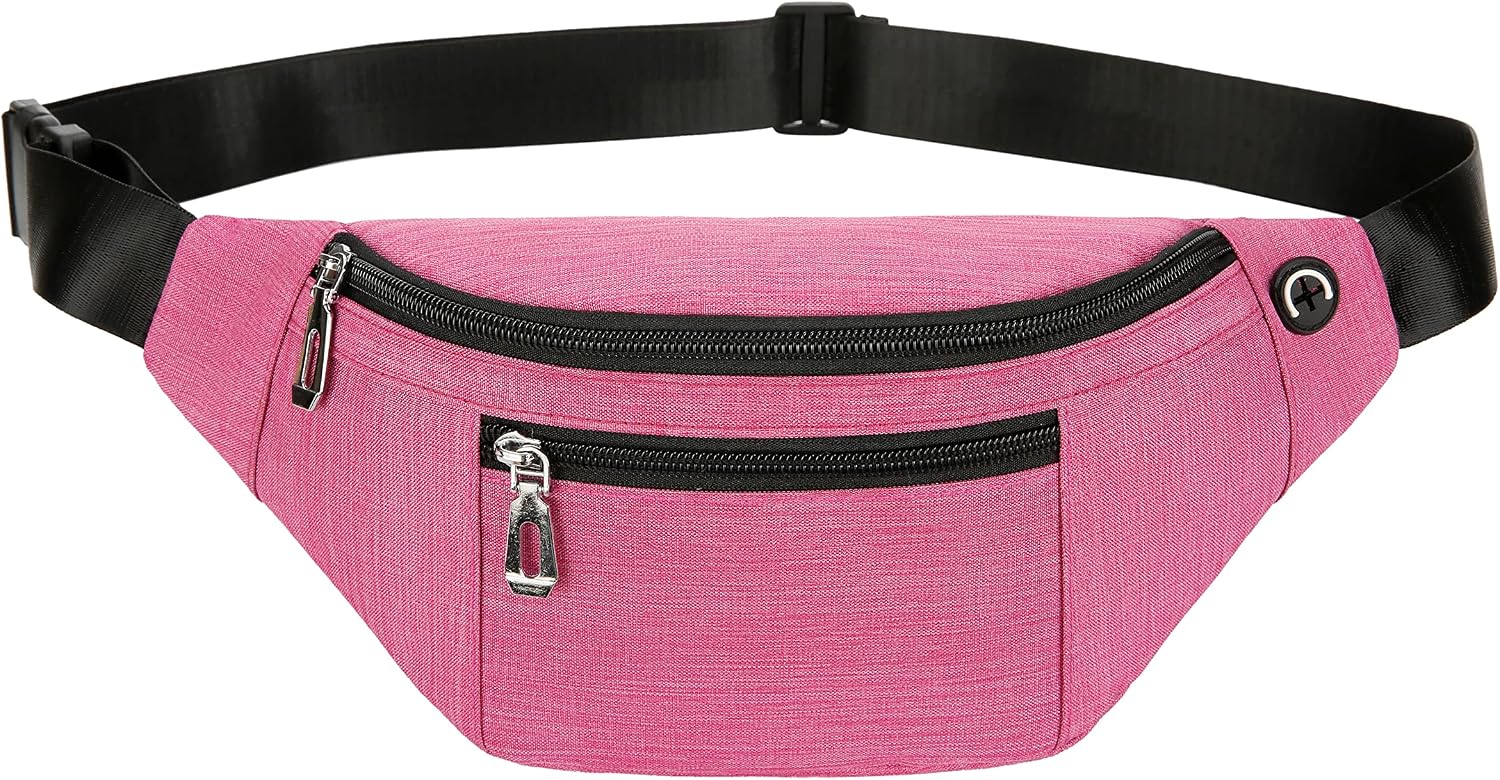Fanny Pack for Men & Women, Fashion Waterproof Waist Packs with Adjustable Belt, Casual Bag Bum Bags for Travel Sports Running.