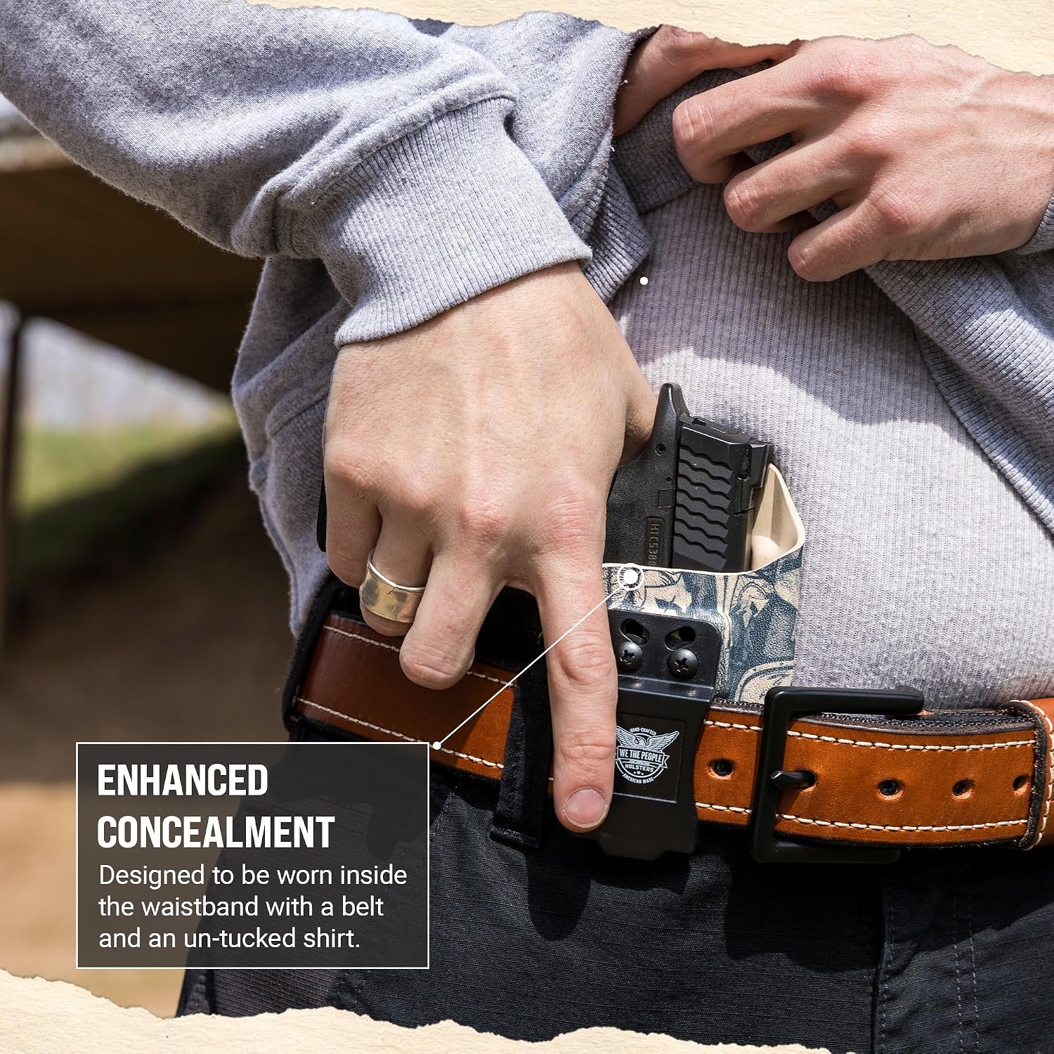 We The People Holsters - Carbon Fiber - Right Hand - IWB Holster Compatible with Sig Sauer P226 MK25