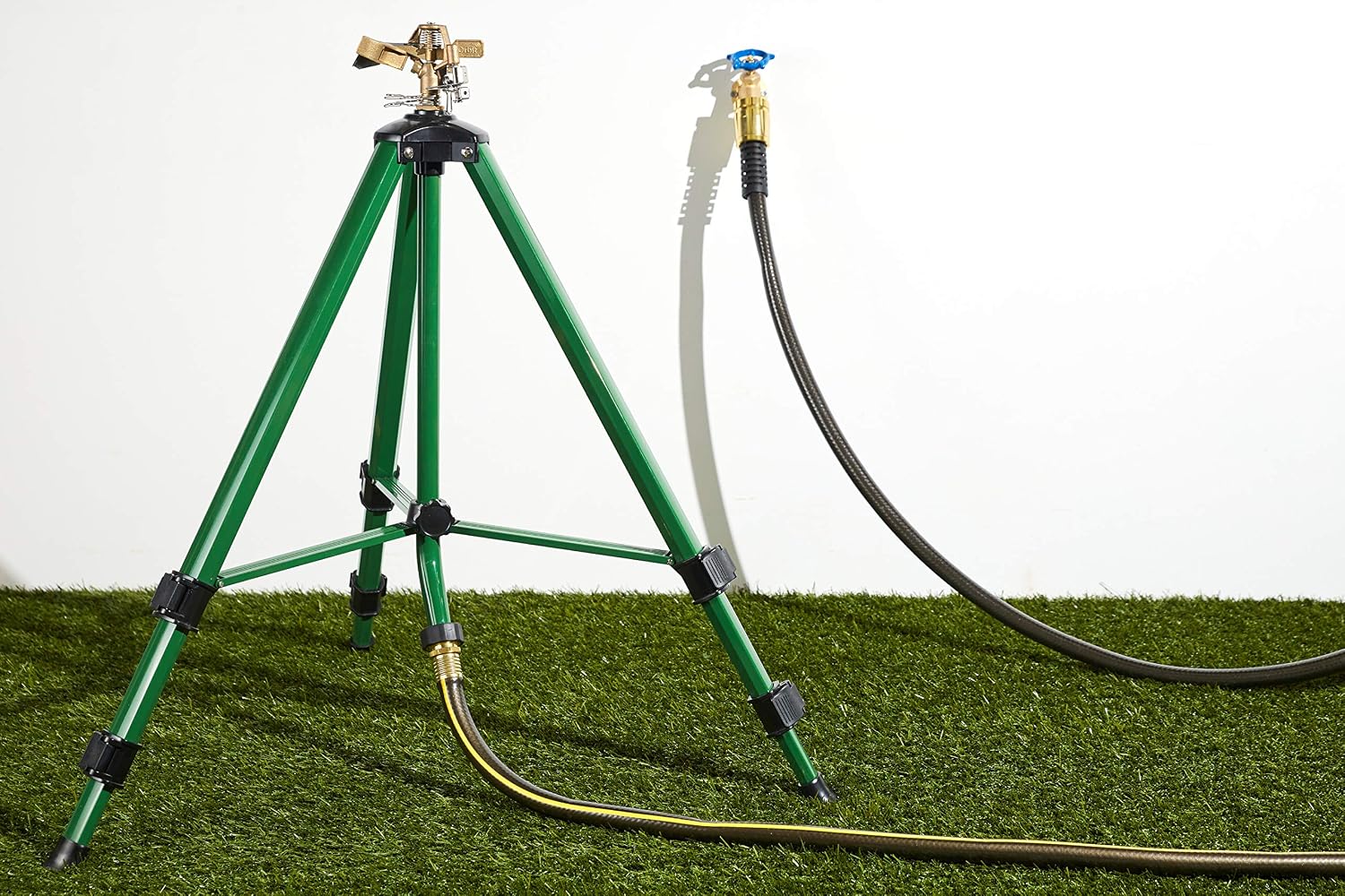 Orbit 58308Z Brass Impact Sprinkler on Tripod Base - Heavy-Duty Brass Sprinklers on Tripod.