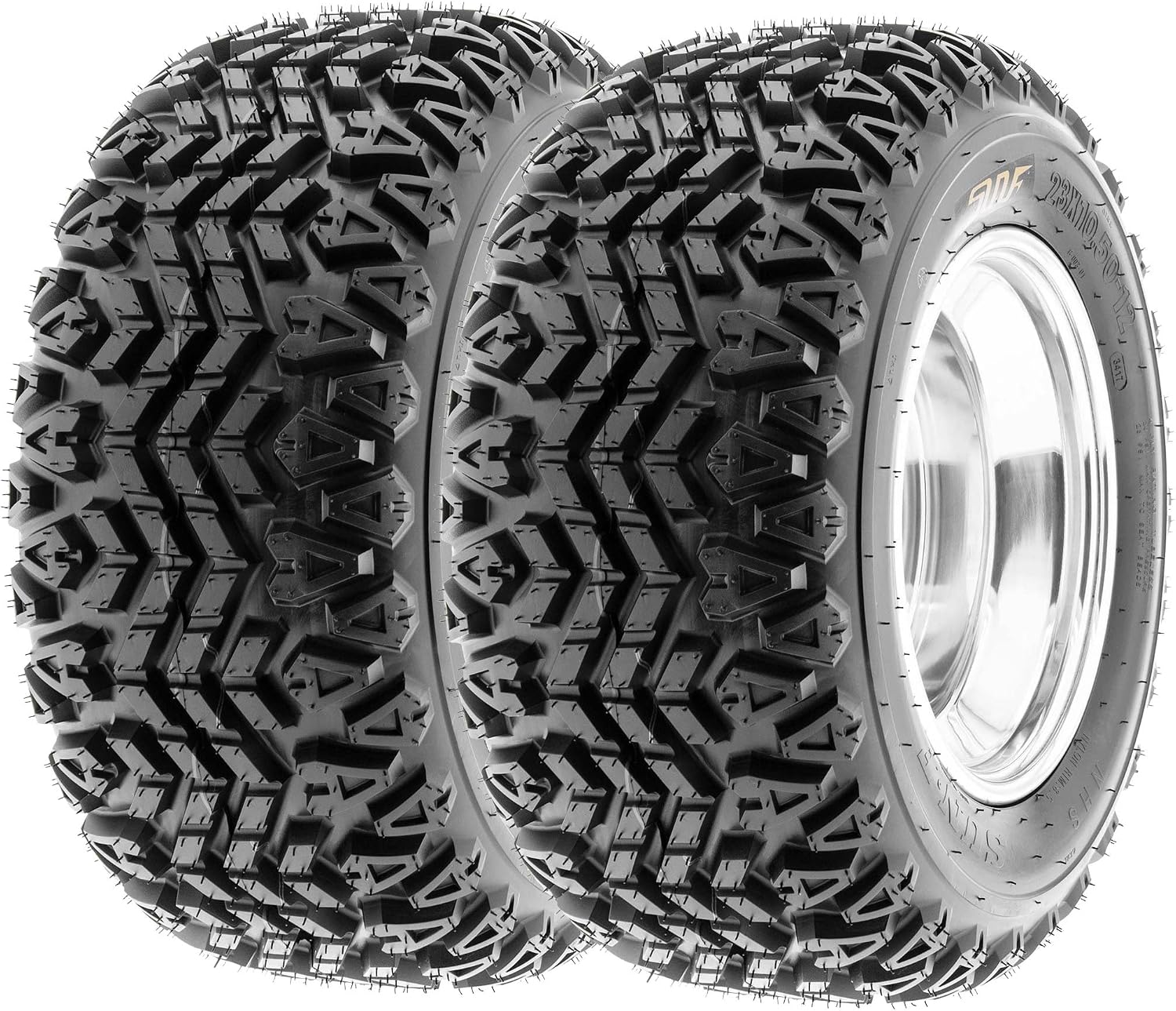 [Set of 2] SunF 22x11-8 22x11x8 ATV UTV Tires 4 Ply Golf Cart Lawn Mower Quad G003 [ Rim(s) NOT included ]