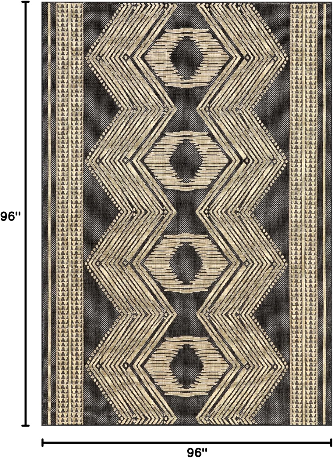 nuLOOM Ranya Light Brown Geometric Indoor/Outdoor Area Rug, 4' x 5'