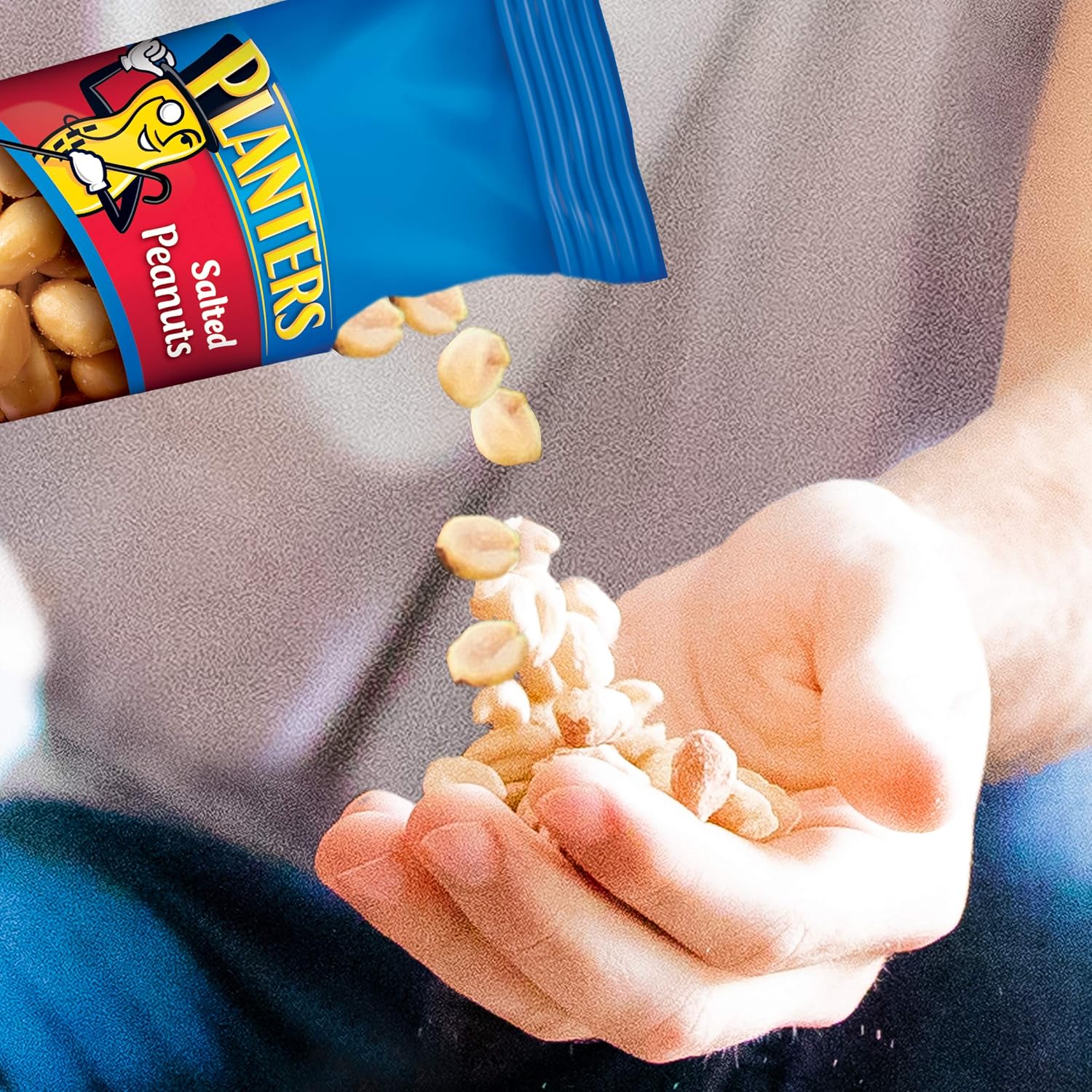 PLANTERS Salted Peanuts, Plant Based Protein Snacks, 1 Oz (48 Ct) | Roasted Salted Nuts Snack Packs. Kosher. Bag. Snacks for Adults. Individual Snacks