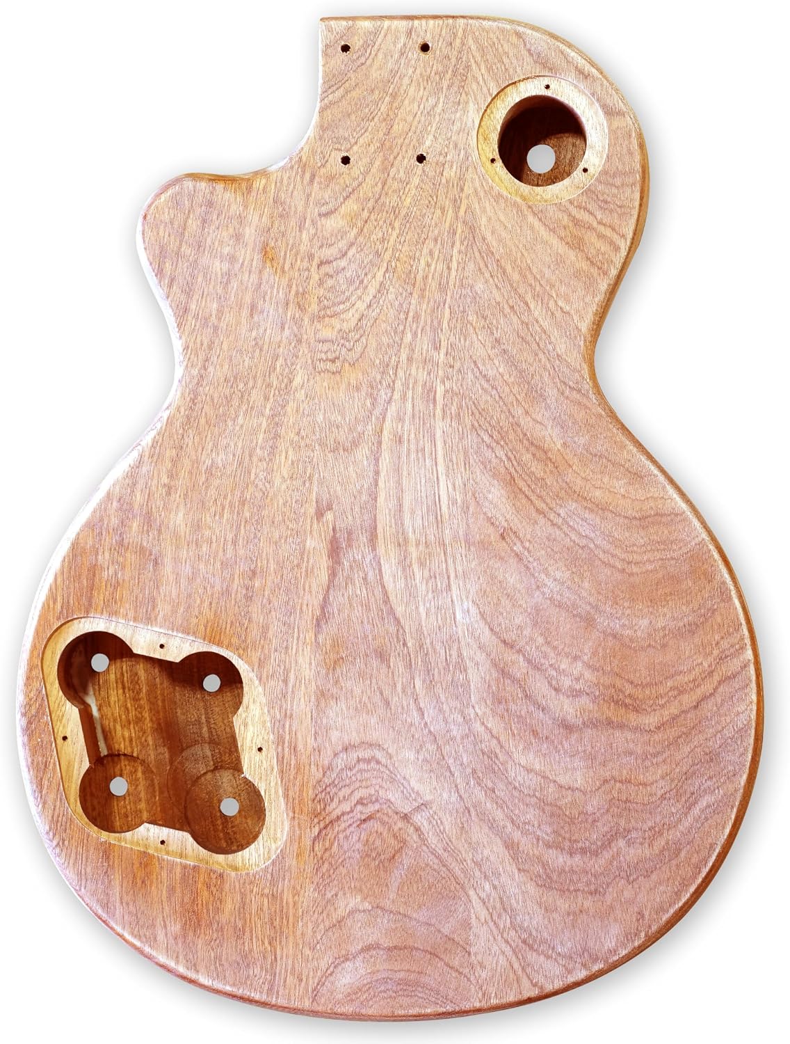 DIY Electric Guitar Kits Okoume wood Body curved top with mahogany veneer cover maple neck & composite ebony fingerboard