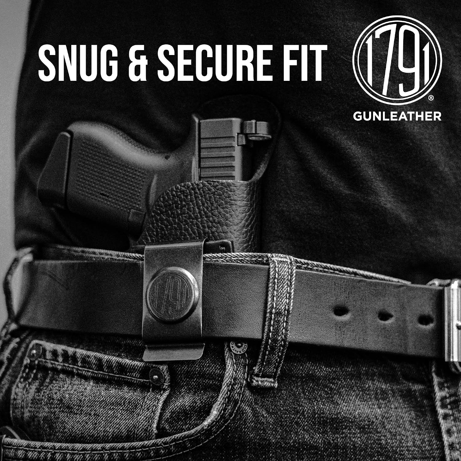 1791 Gunleather IWB Holster Fits FN Reflex, Sig P365, P365XL, Glock 43X, 43 | Soft leather gun holster also fits Glock 42, Hellcat, Ruger Max 9, LC9, SR22, Bersa Thunder 380, Walther PPK