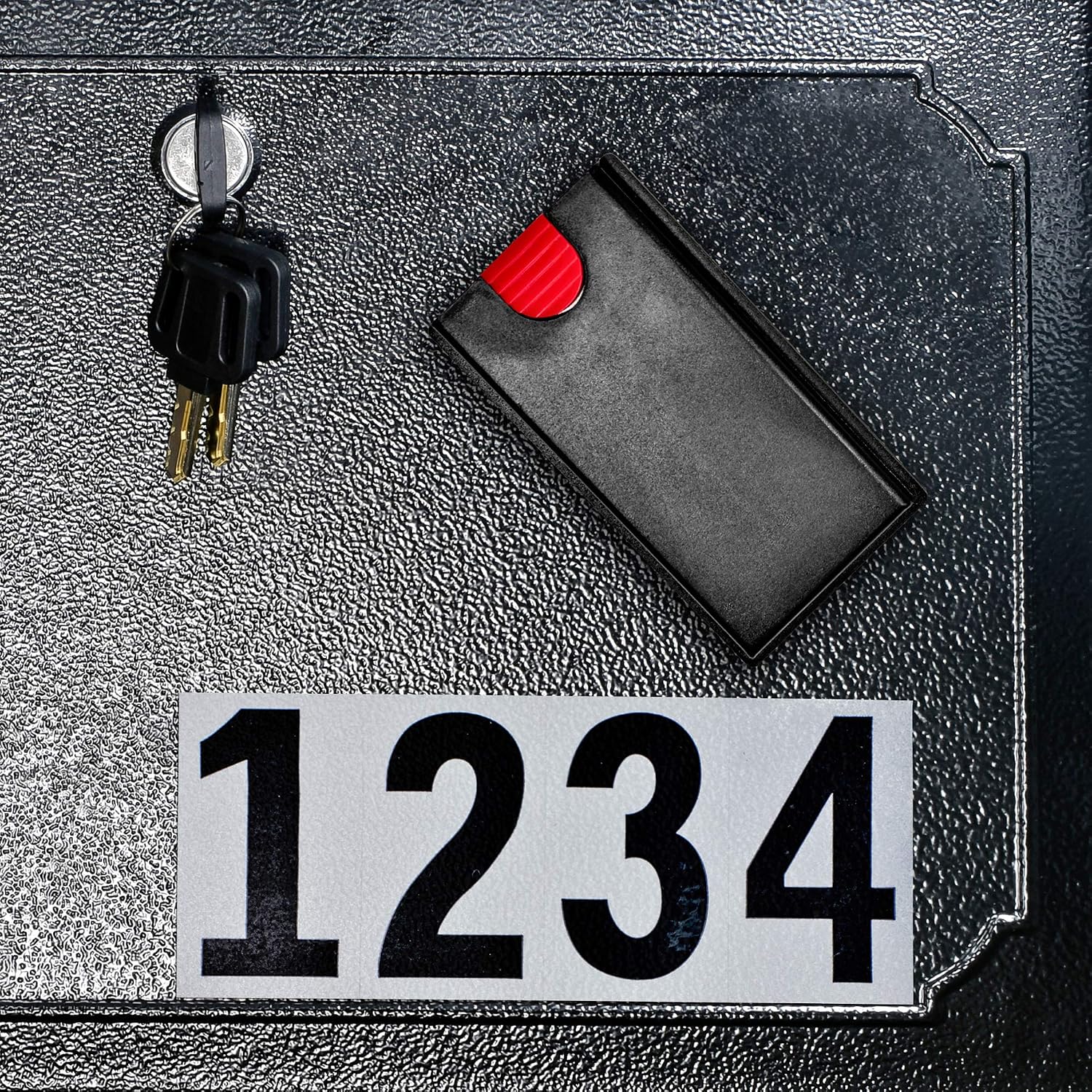 Mail Boss 7172 Townhouse Locking Security Wall Mount Mailbox, Black, Pack of 1 | Anti-pry locking door, classic stamped-panel design with decorative top cap, fixed slot fits envelopes and magazines.