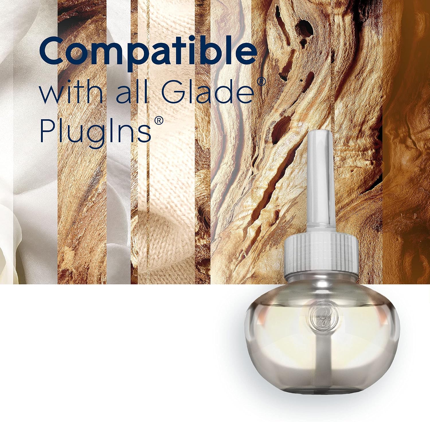 Glade PlugIns Refills Air Freshener, Scented and Essential Oils for Home and Bathroom, Sheer Vanilla Embrace, 1.34 Oz, 2 Count