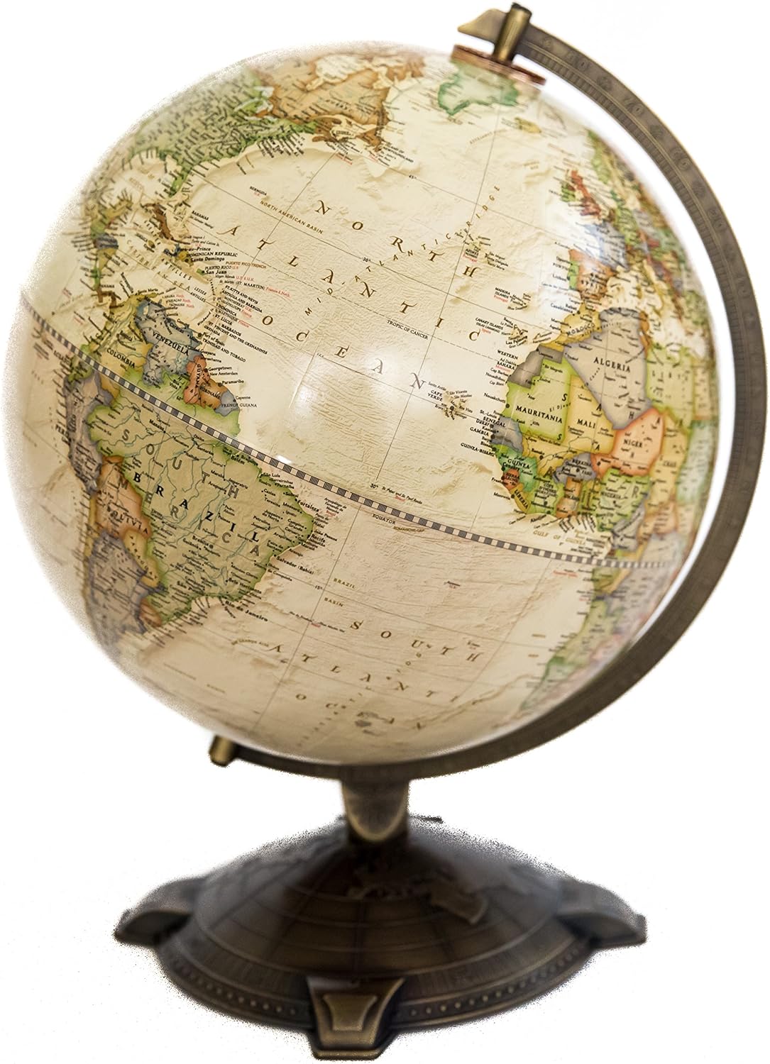 National Geographic Antique Globe 12". Made in The USA