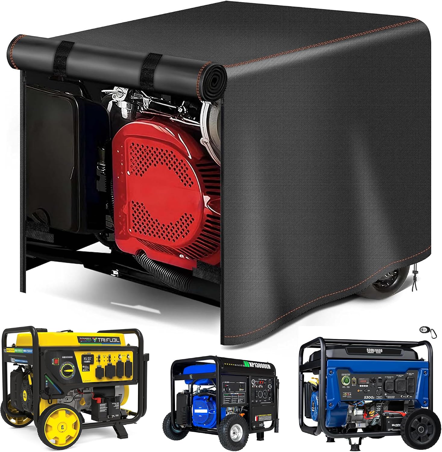 Generator Cover Portable Waterproof,Generator Rain Cover for Outside,Universal Generator Cover for Most Portable Generators 5000-10000 Watt(32"L x 24"W x 24"H)
