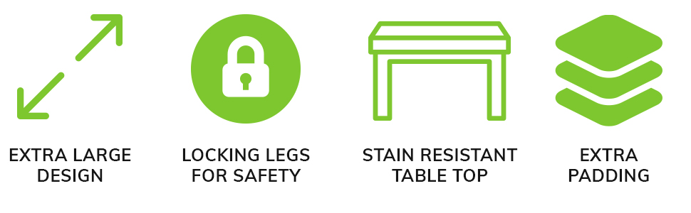card table locking legs extra padding stain resistant