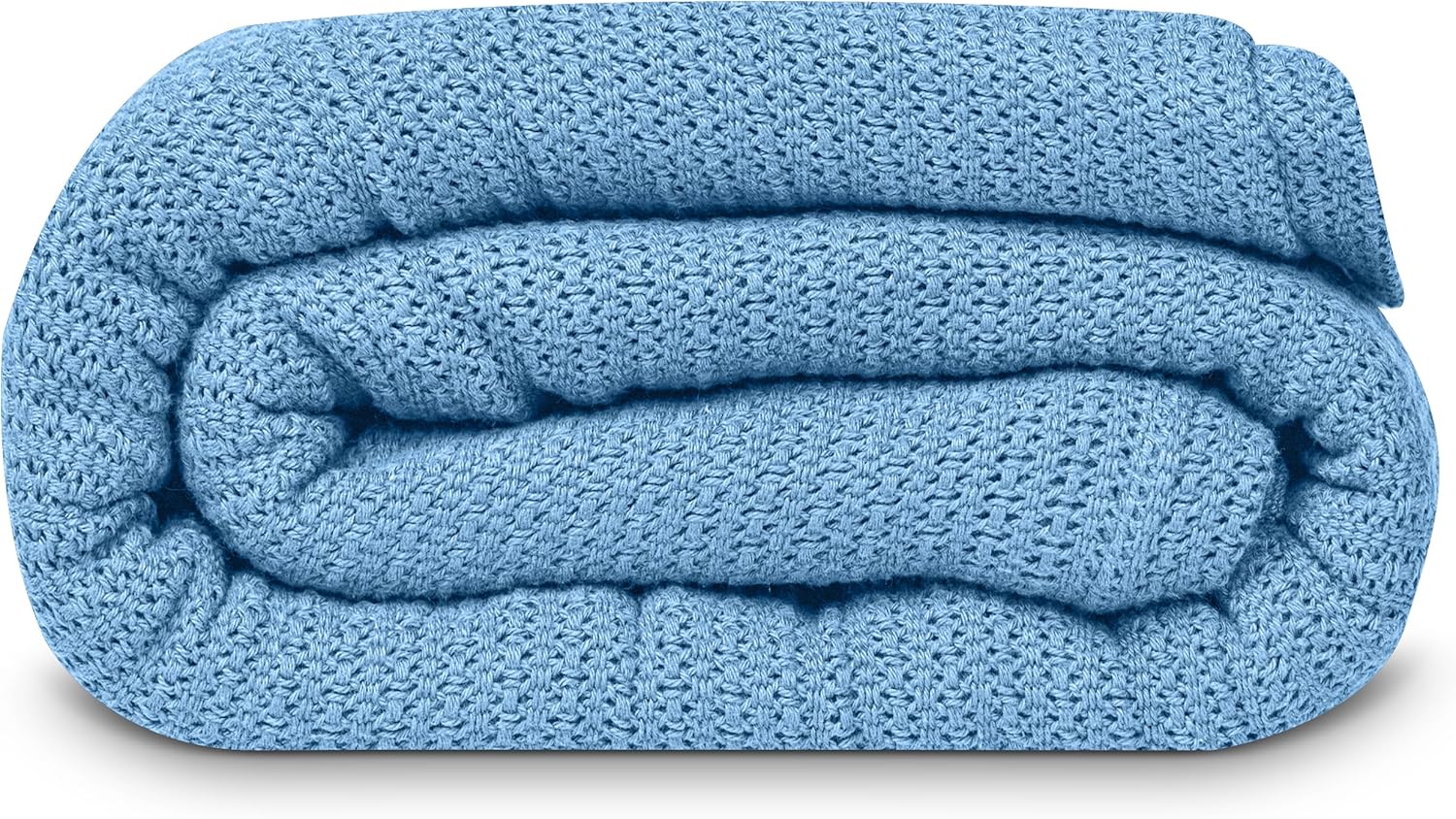 Linteum 100% Cotton Open-Cell Leno Weave Blanket — Breathable All Season — Queen 90x90 — Ice Grey