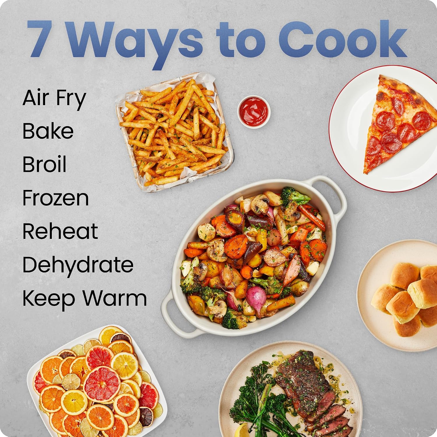 Chefman Air Fryer 8 Qt | TurboFry® 4-in-1 with 450°F Hi-Fry Option for Crispier Results | Bake, Dehydrate