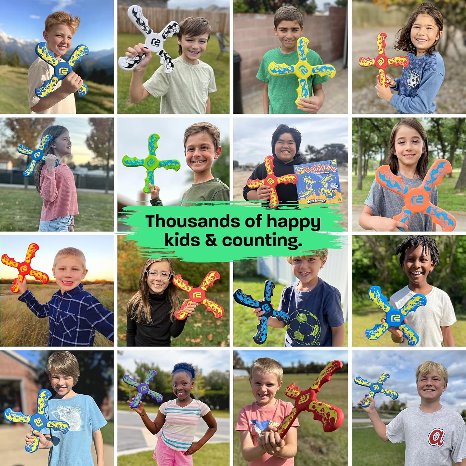Boomerang for Kids - Fun & Easy To Use - Toys for Ages 8-13 - Birthday Gifts for Kids 5 6 7 8 9 10 Year Old Boy Gift - Best Outdoor Summer Gifts For