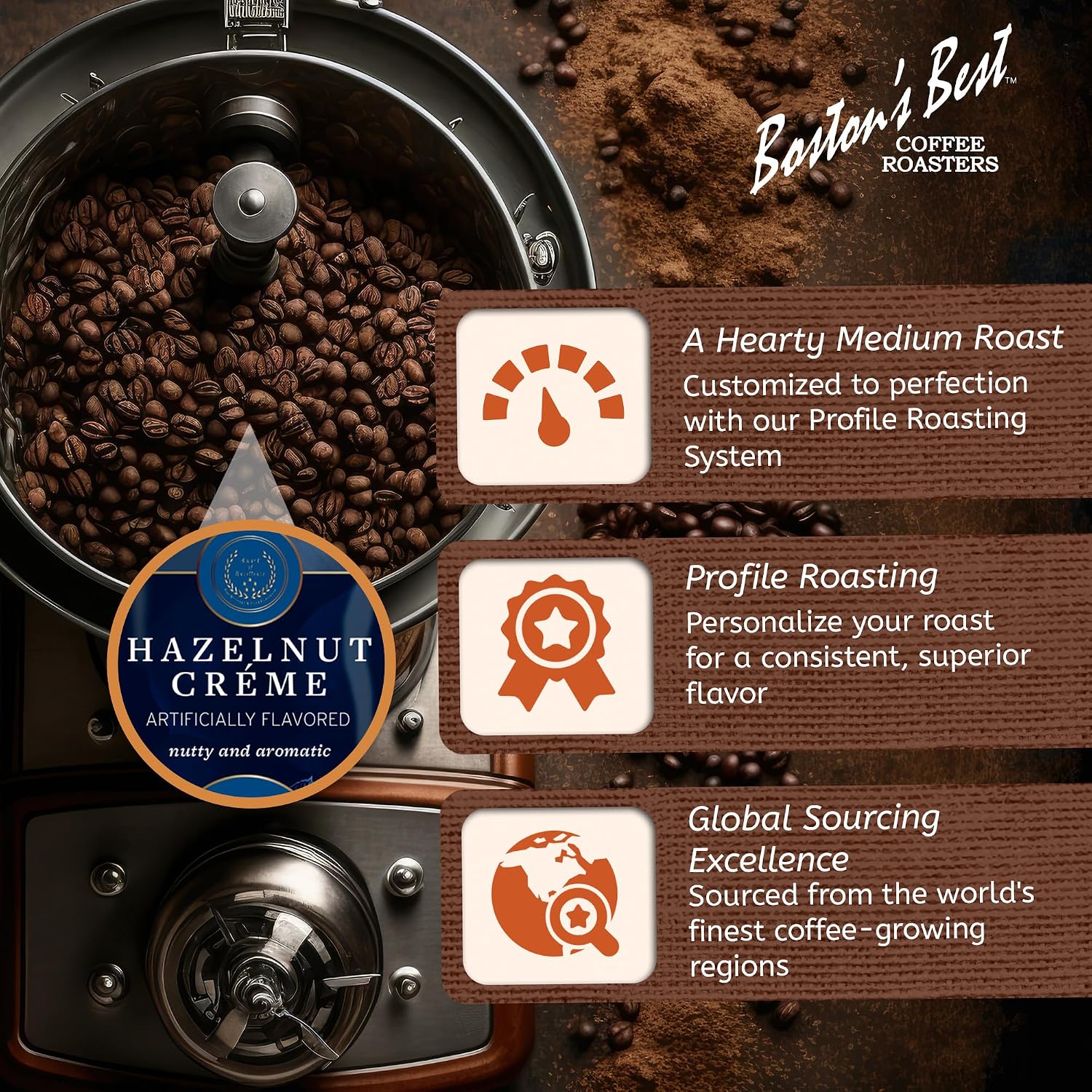 Boston’s Best Coffee - Fall-Inspired Pumpkin Spice Medium Roast Gourmet Delicious Flavored Coffee, Premium Ground - 11 oz. / 311 g Bag