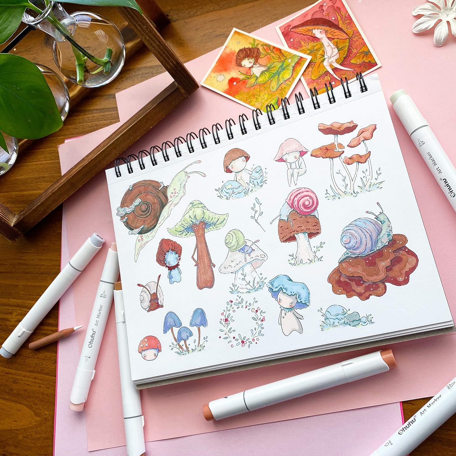 Ohuhu 7"x10" Marker Paper Pad Art Sketchbook for Drawing and Sketching