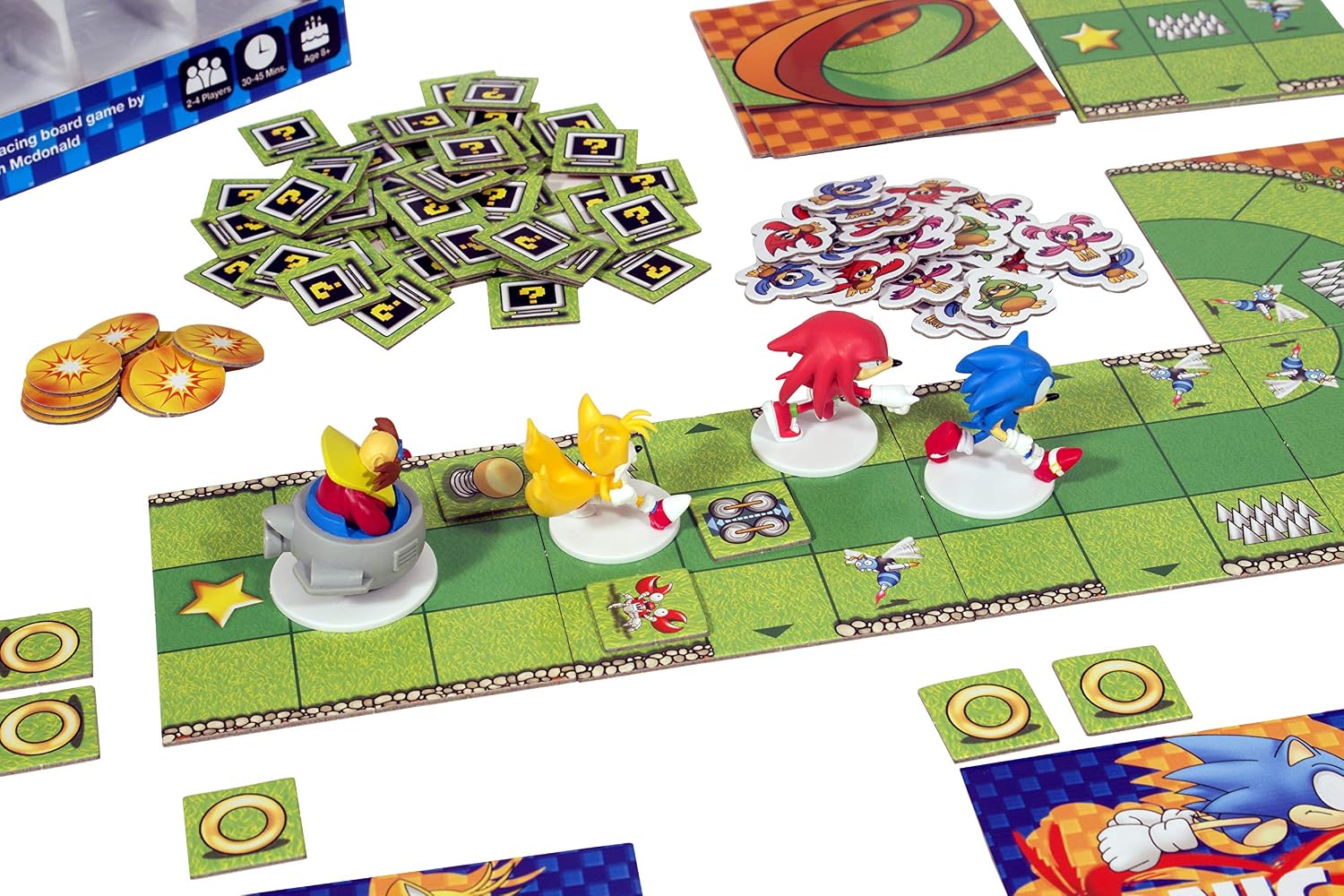 Sonic the Hedgehog Crash Course by IDW Games | Fast-Paced Racing with Build-As-You-Play Track | Chaos Emeralds and Pre-Painted Miniatures | 2-4