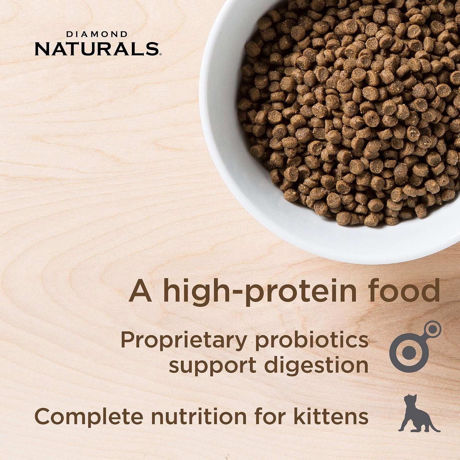 DIAMOND NATURALS Indoor Adult Dry Cat Food, Chicken & Rice, 18lb | With Real Chicken for Great Taste | Omega Fatty Acids to Help Support Skin & Coat Health | Taurine for Heart & Eye Health