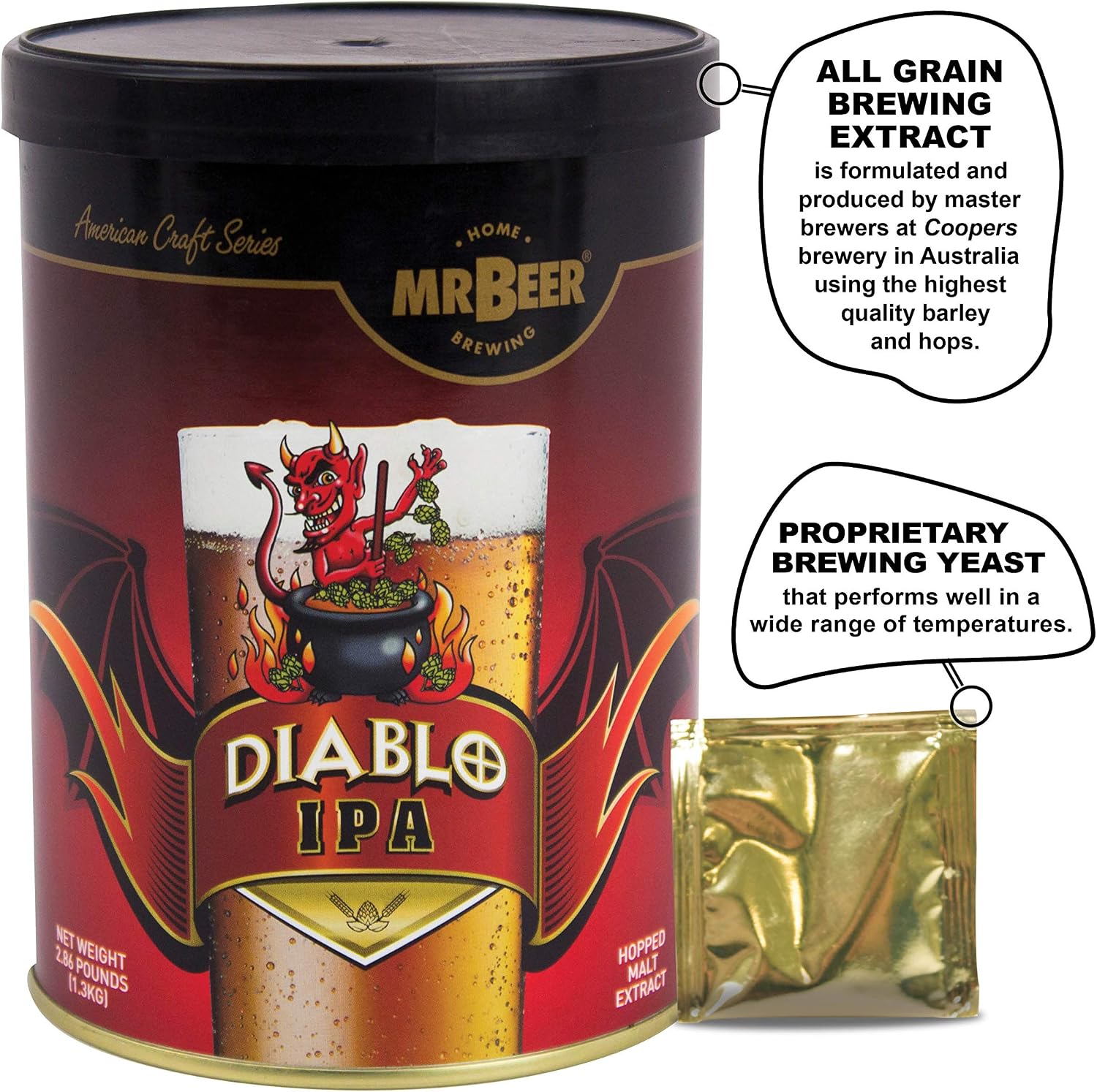Mr. Beer Long Play IPA 2 Gallon Homebrewing Refill