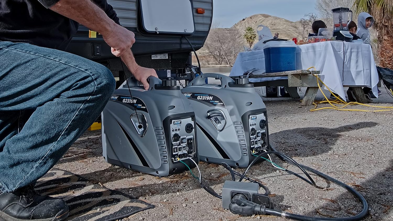 Pulsar 2,300W Portable Gas-Powered Quiet Inverter Generator With USB Outlet & Parallel Capability, Carb Compliant, G2319N