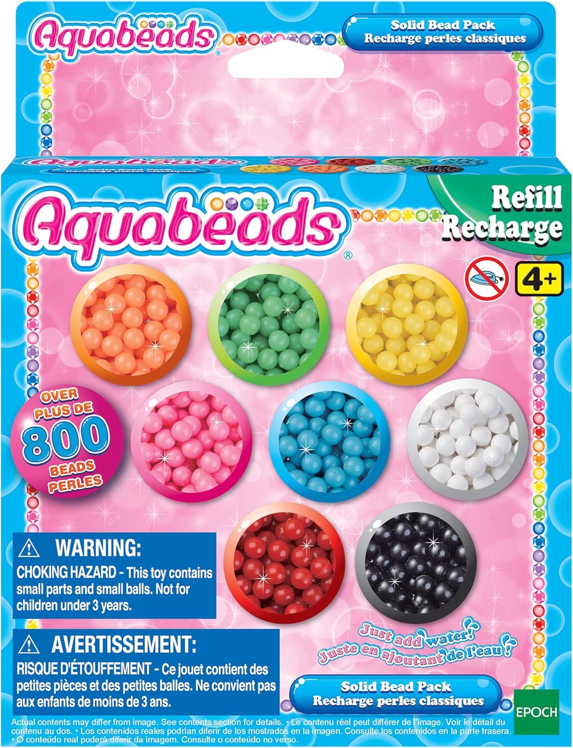 Aquabeads - Solid Bead Pack - Water Fuse Bead Refill Pack