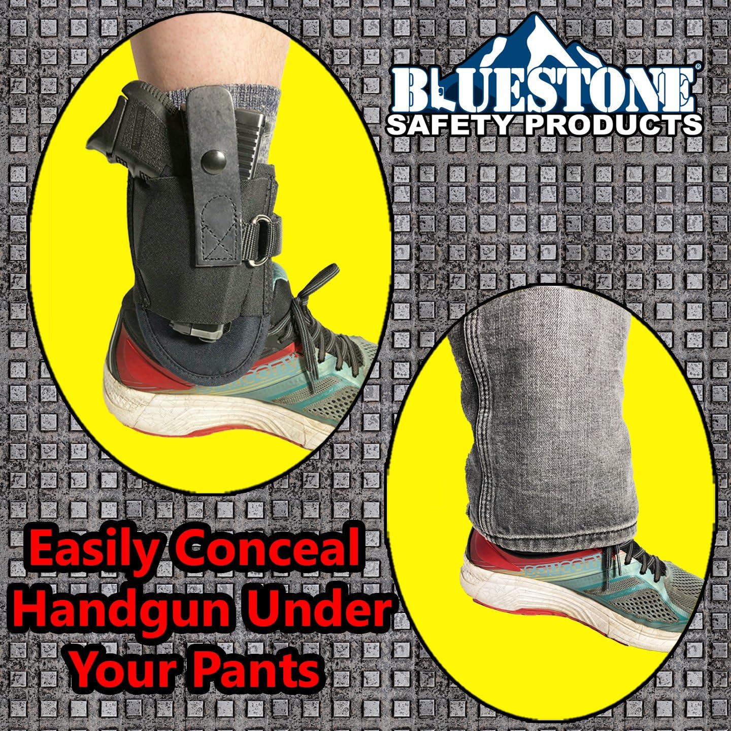 Undercover Ankle Holster with D-Ring| Most Secure Ankle Holster in the Market| Fits Snub nose Revolvers, Glock 26, Glock 27, Glock 30, S&W Shield