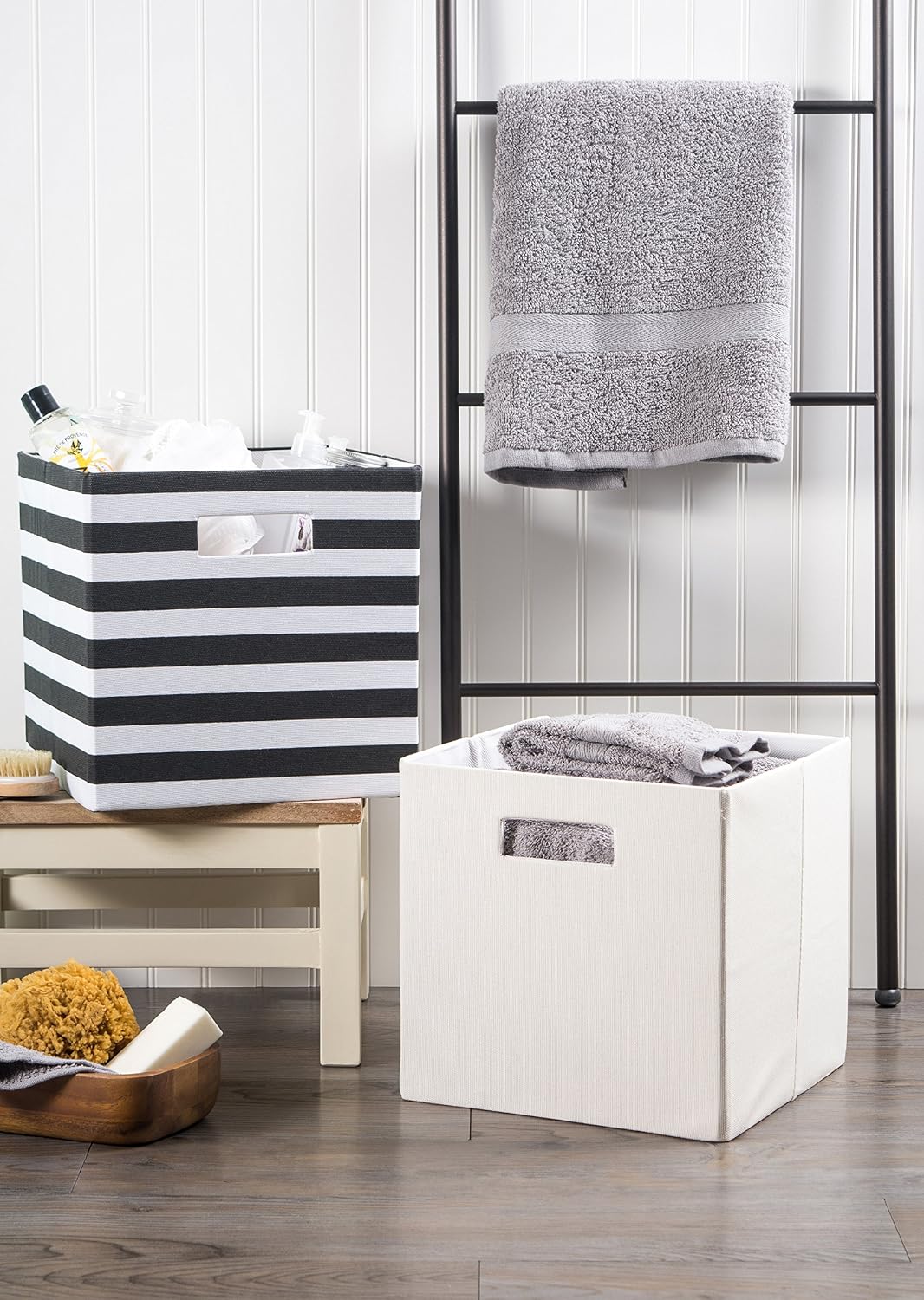 DII Fabric Storage Cube Organizer Bin 13x13x13 Foldable, Teal
