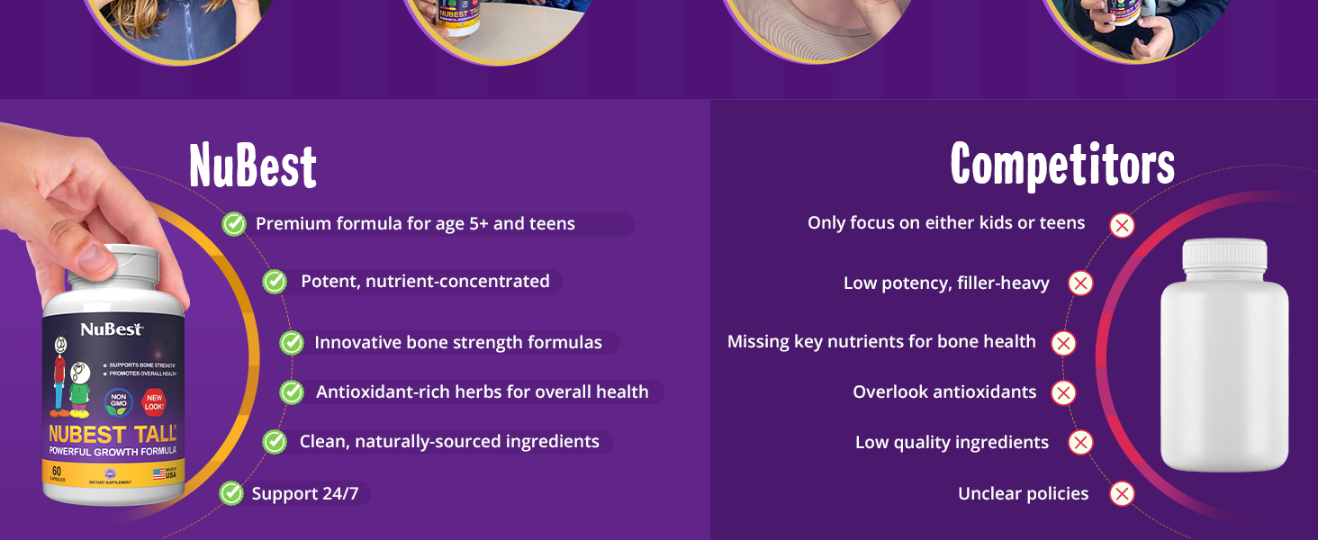 NuBest Tall calcium supplements for bone strength and bone health kids and teens