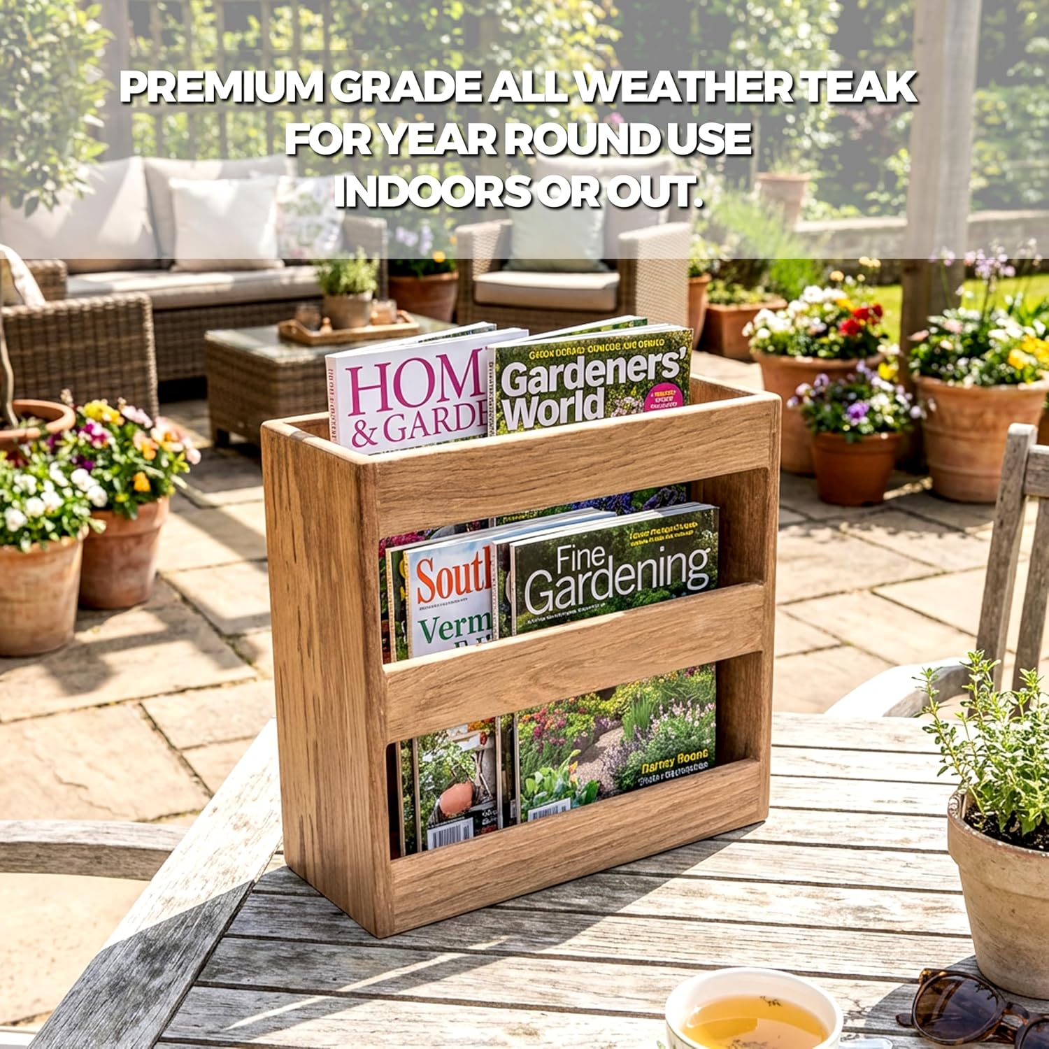 Whitecap Teak Magazine/Utility Rack