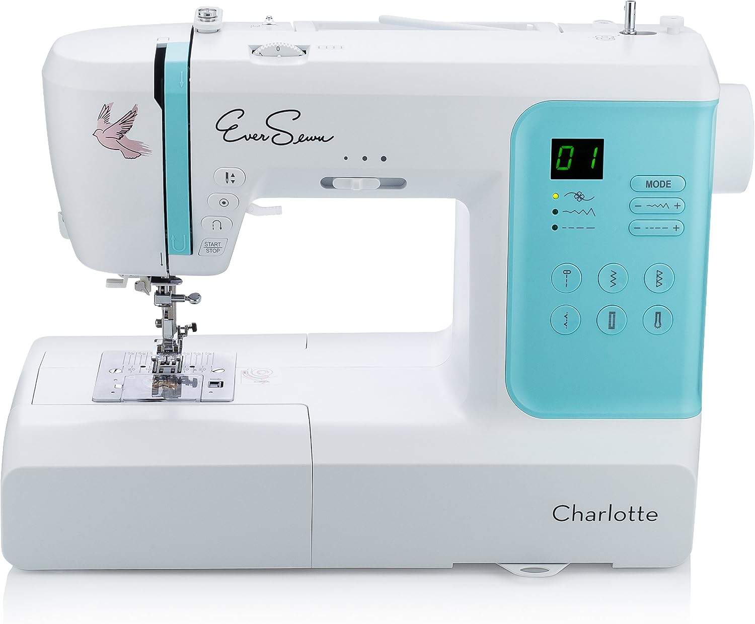 EverSewn Charlotte: 80-Stitch Computerized Sewing Machine, Professional Quilting & Free Motion Features - Beginner to Expert