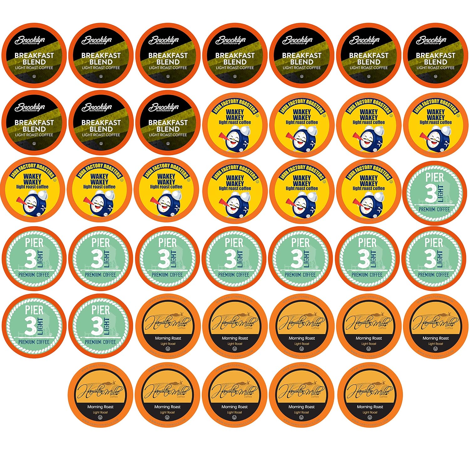 Two Rivers Coffee Flavored Coffee Pods Compatible with Keurig K Cup Brewers, Assorted Variety Pack Flavored Coffee, 40 Count