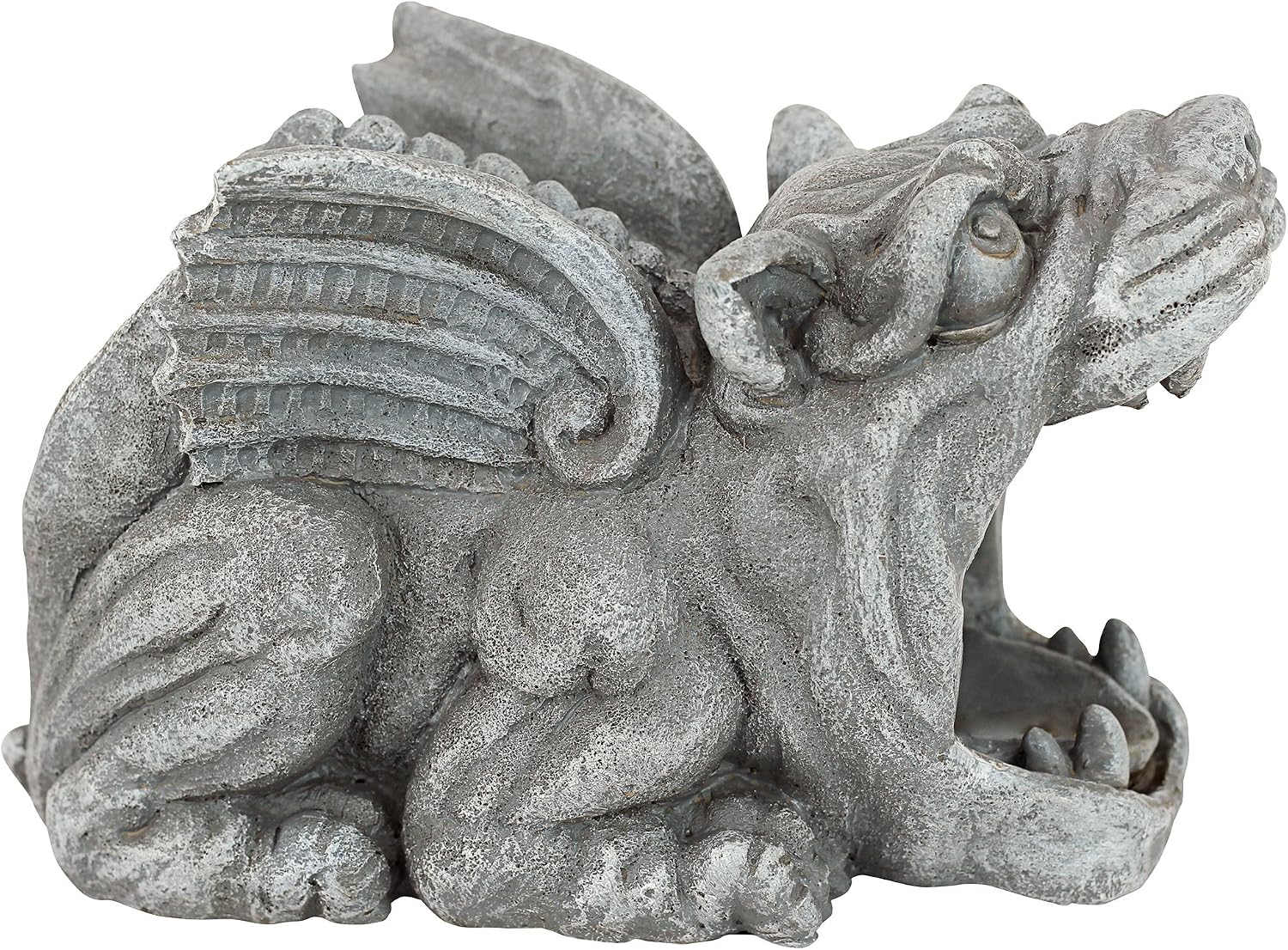 Design Toscano Roland the Gothic Gargoyle Gutter Guardian Rain Downspout Extension Outdoor Statue, 10 Inch Long, Cast Stone Resin, Grey Stone Finish