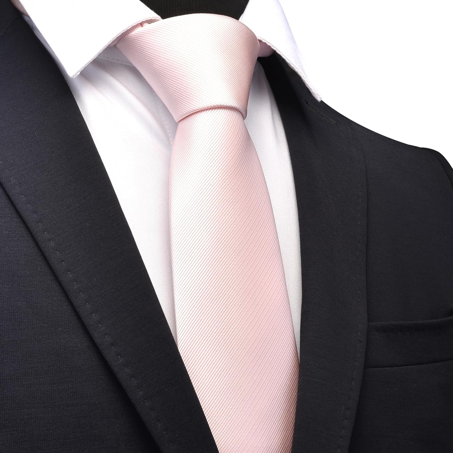 GUSLESON Classic New 3.15"（8cm） Men's Solid Color Necktie Wedding Business Tie + Gift Box
