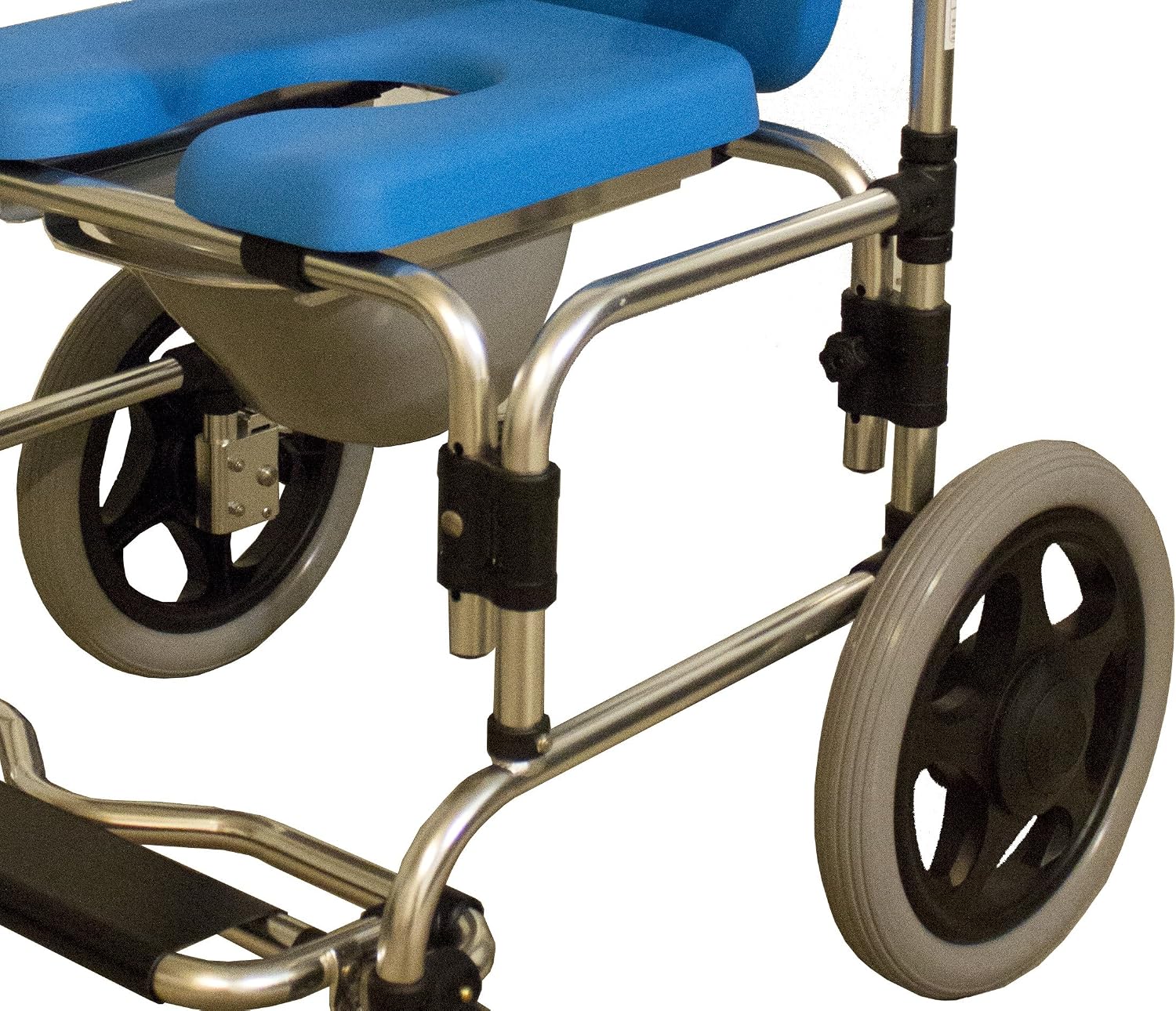Platinum Health Baltic Professional Transport Shower/Commode Chair-Padded, Polyurethane or Polyvinyl Chloride